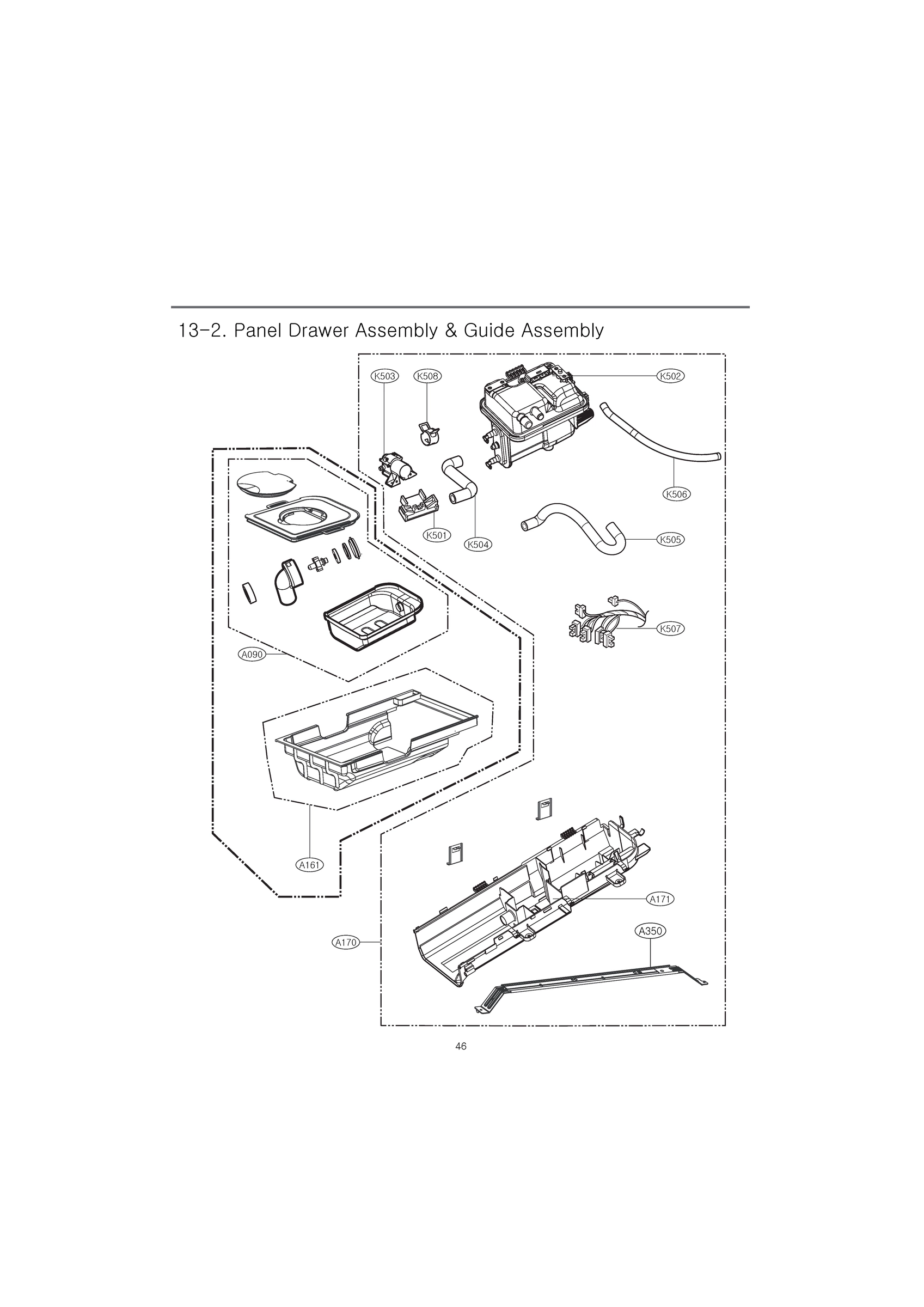 PANEL DRAWER ASSEMBLY & GUIDE ASSEMBLY