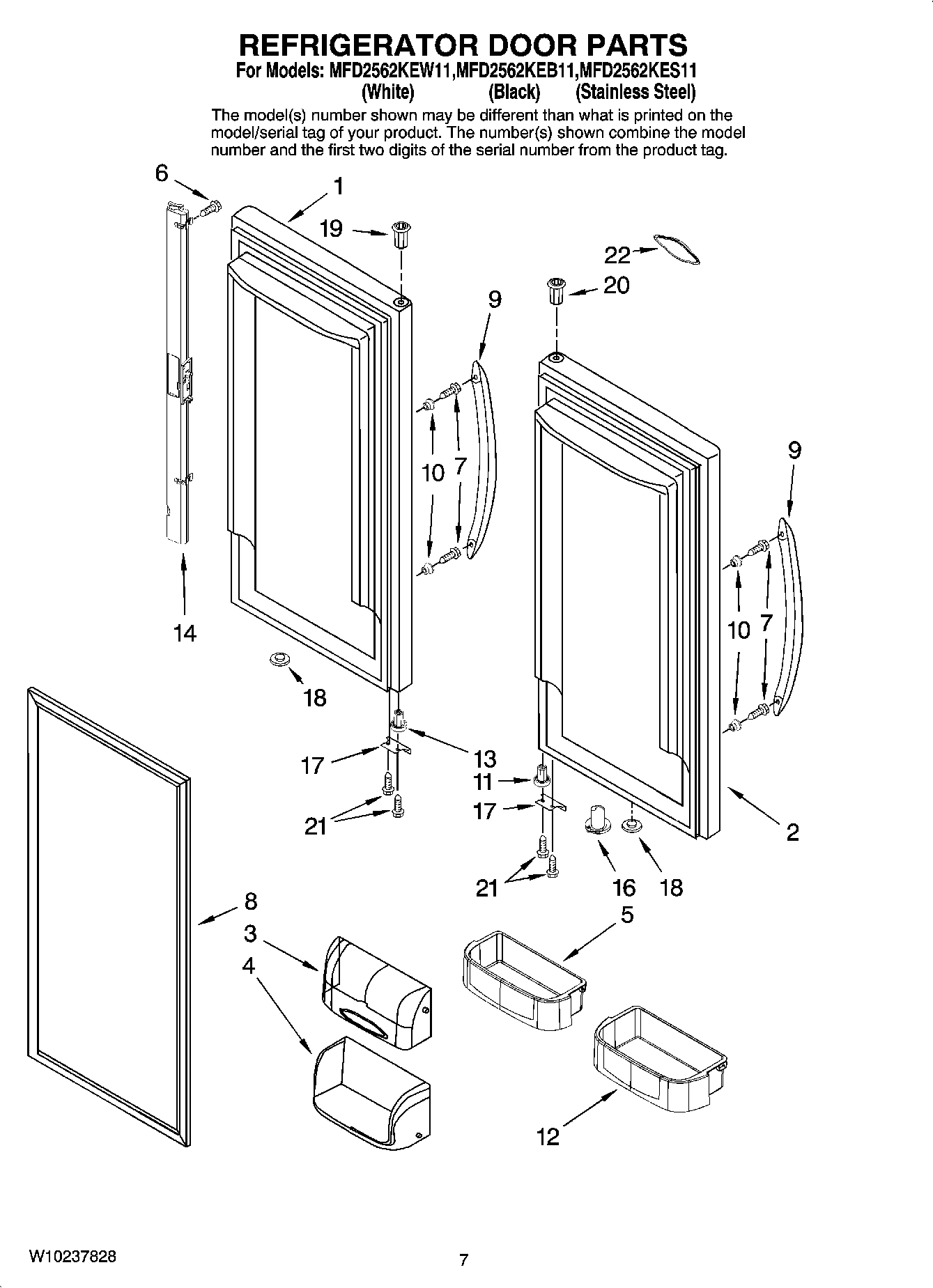 04 - REFRIGERATOR DOOR PARTS