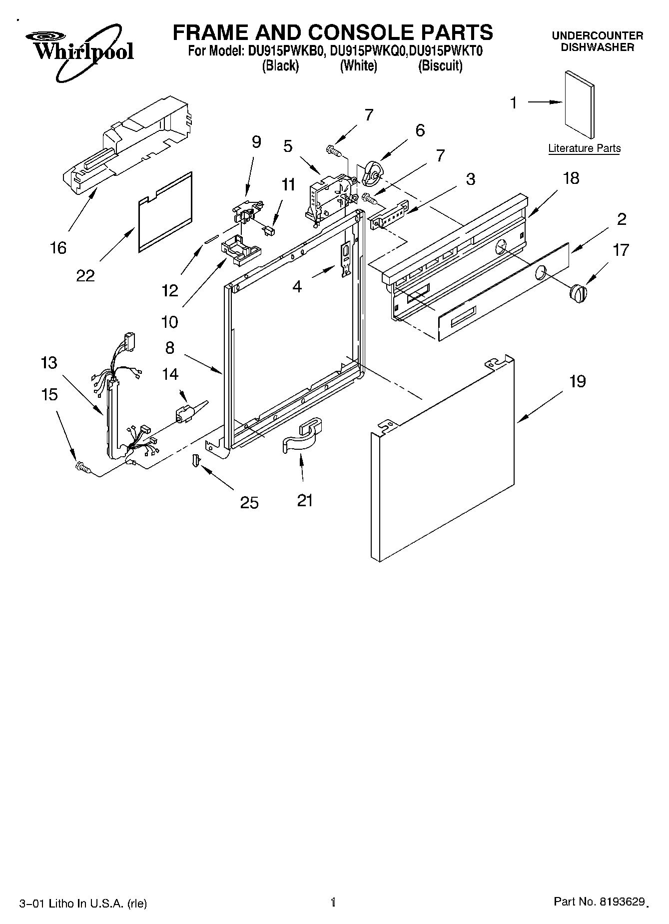 01 - FRAME AND CONSOLE, LITERATURE