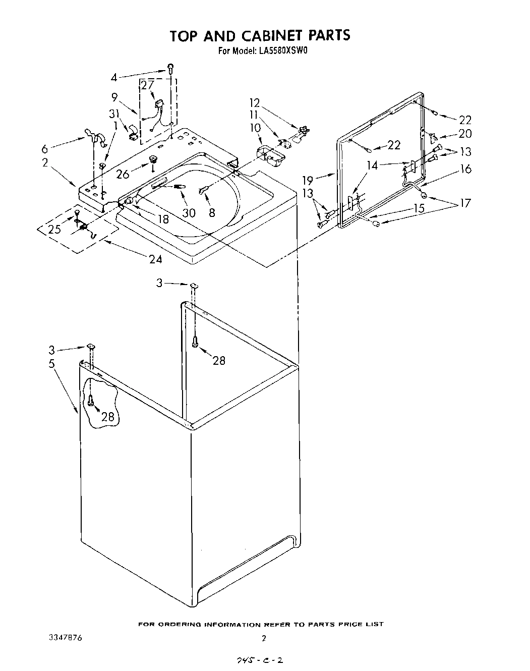 02 - TOP AND CABINET , LITERATURE AND OPTIONAL