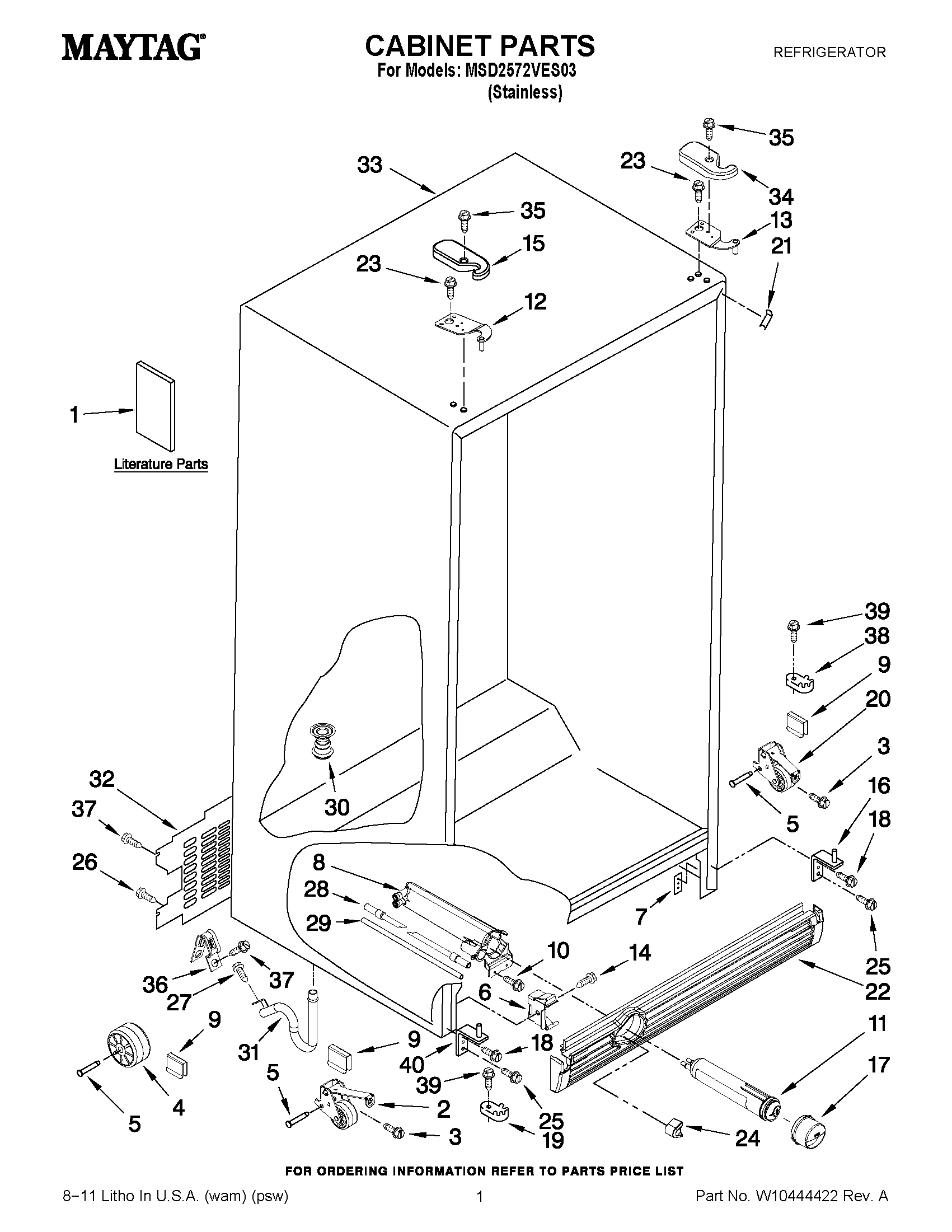 01 - CABINET PARTS