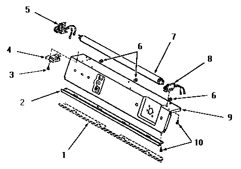 13 - PANEL SUPPORT PLATE AND FLUORESCENT TUBE