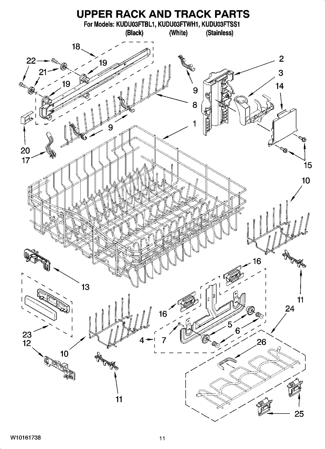 09 - UPPER RACK AND TRACK PARTS