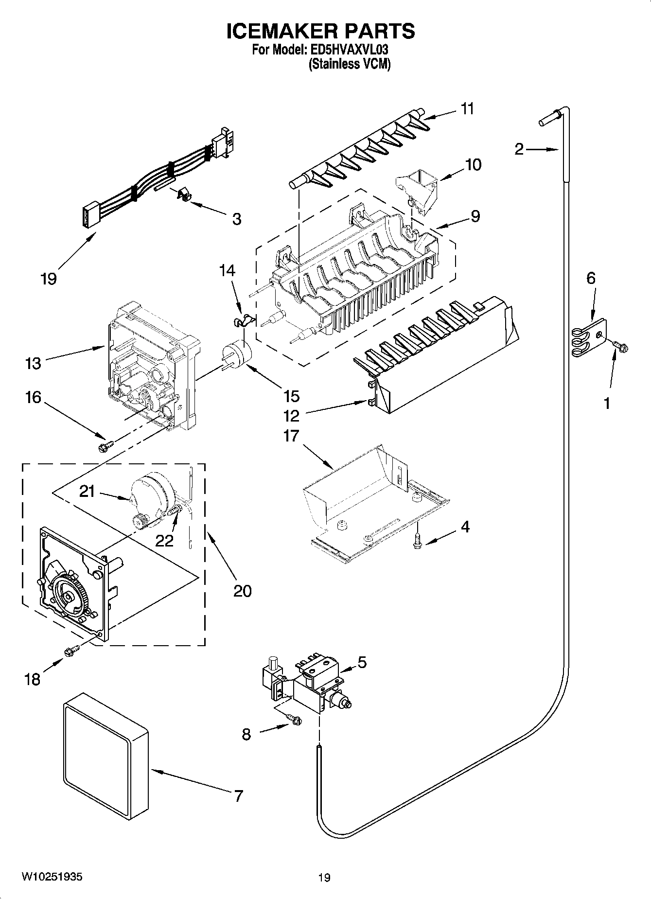 12 - ICEMAKER PARTS, OPTIONAL PARTS (NOT INCLUDED)