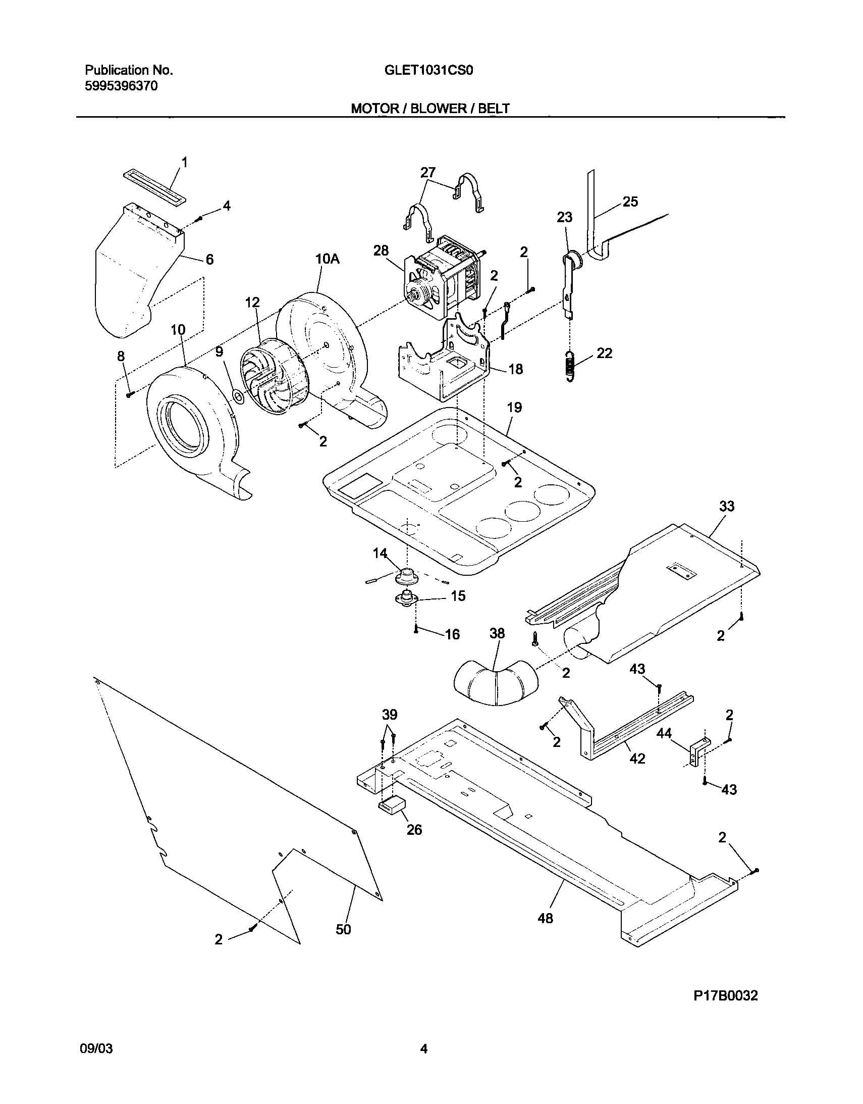 05 - MOTOR/BLOWER/BELT