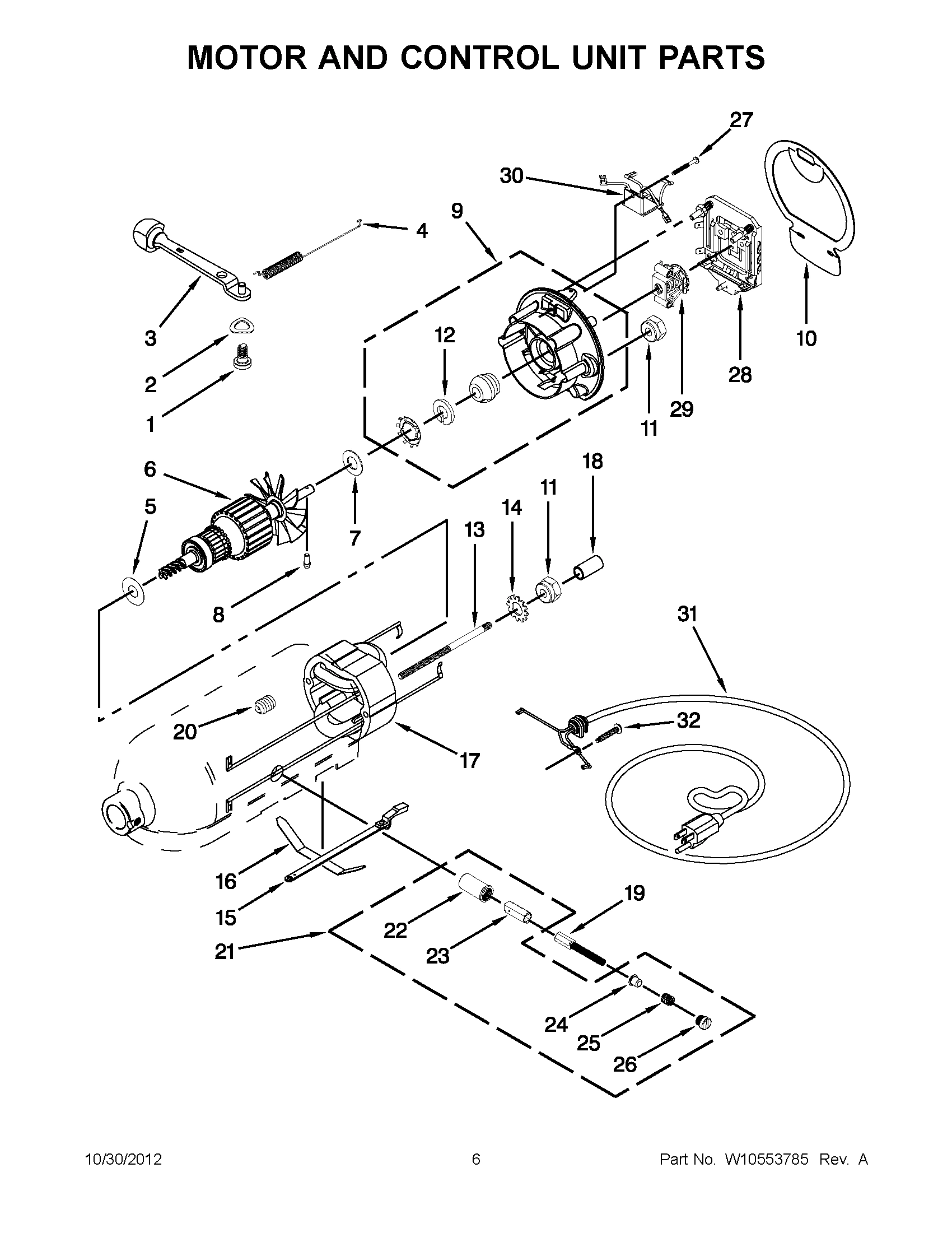 03 - MOTOR AND CONTROL UNIT PARTS