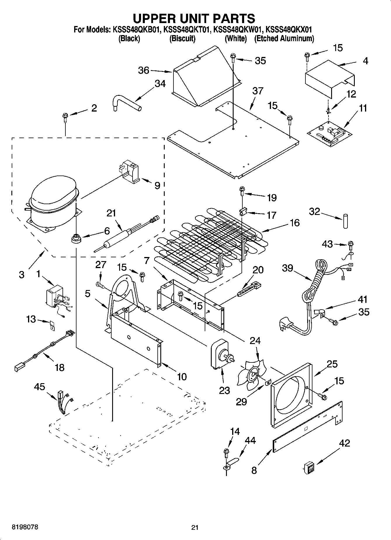 13 - UPPER UNIT PARTS