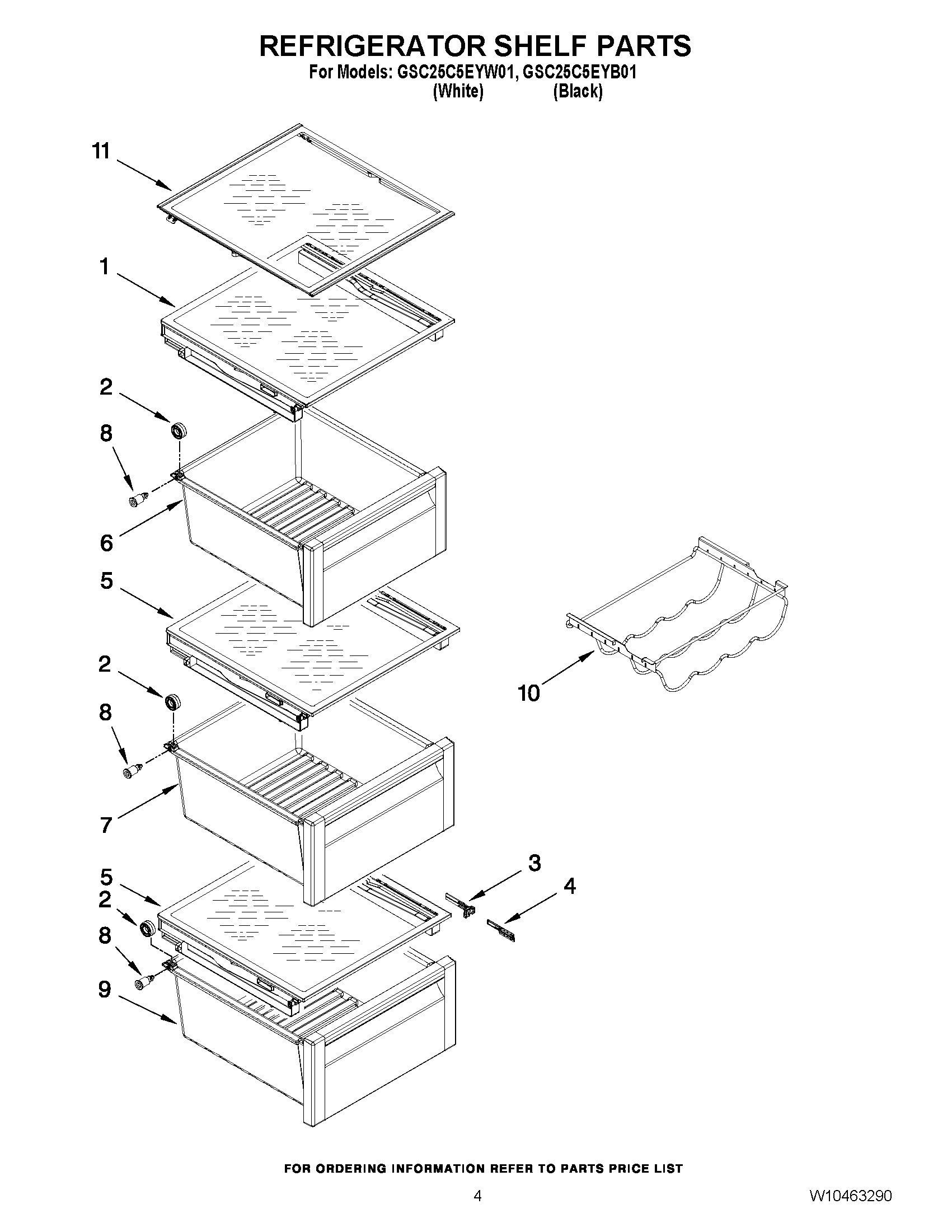03 - REFRIGERATOR LINER PARTS