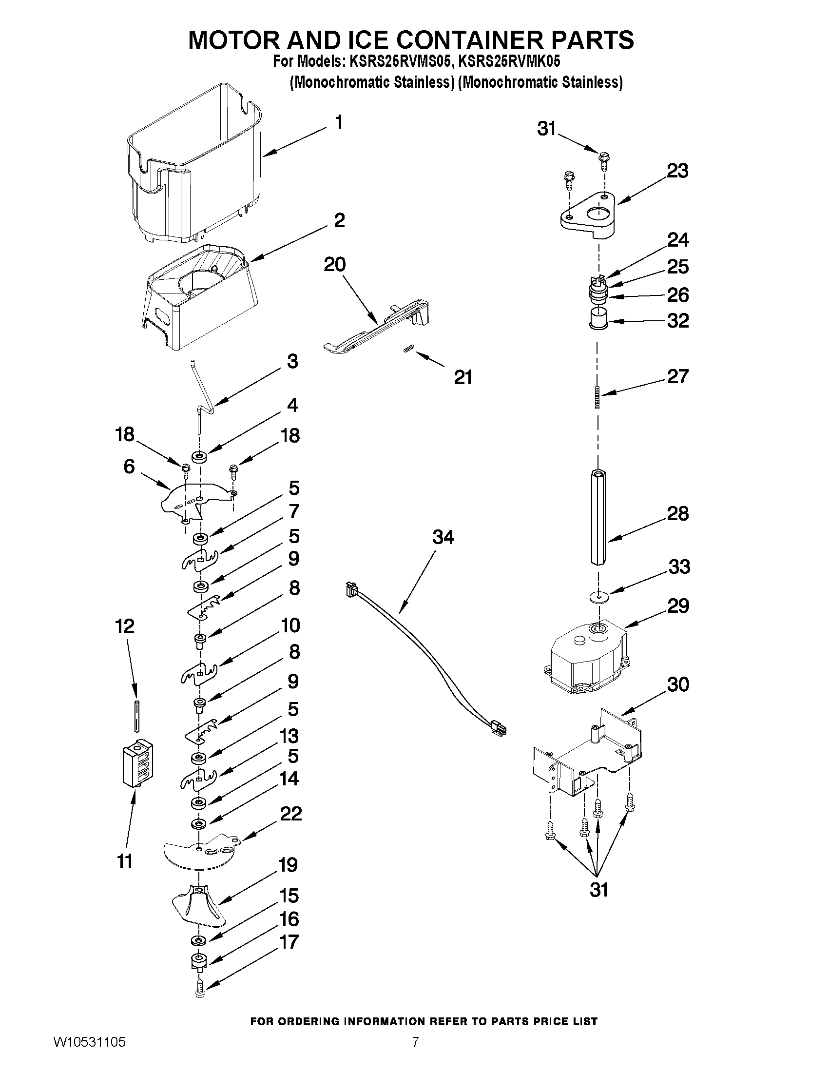 05 - MOTOR AND ICE CONTAINER PARTS