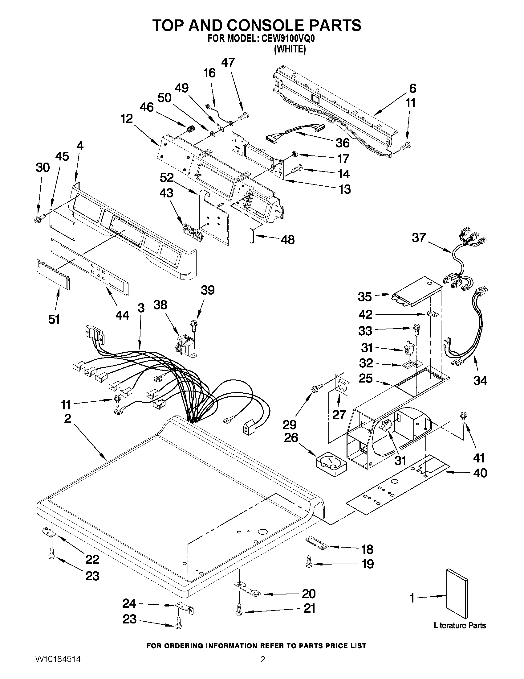 01 - TOP AND CONSOLE PARTS