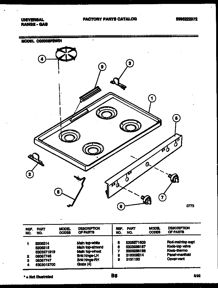 03 - COOKTOP PARTS