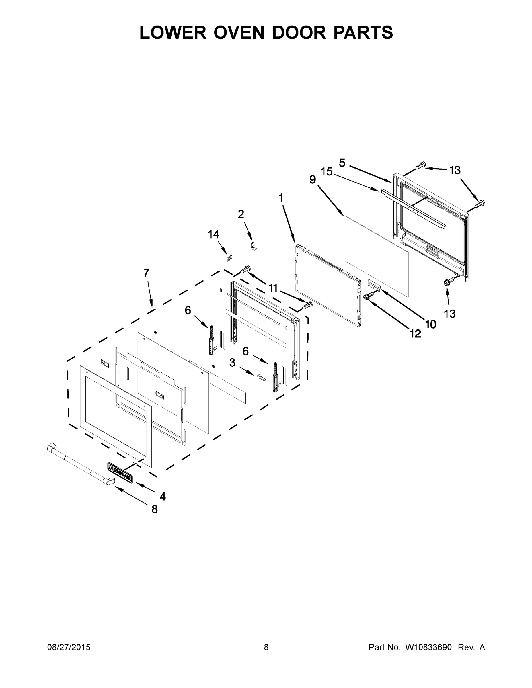 05 - LOWER OVEN DOOR PARTS