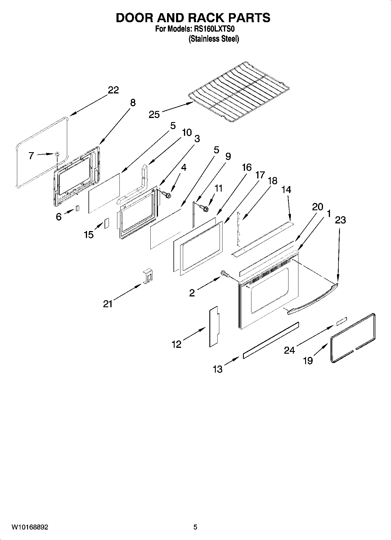 04 - DOOR AND RACK PARTS, OPTIONAL PARTS (NOT INCLUDED)