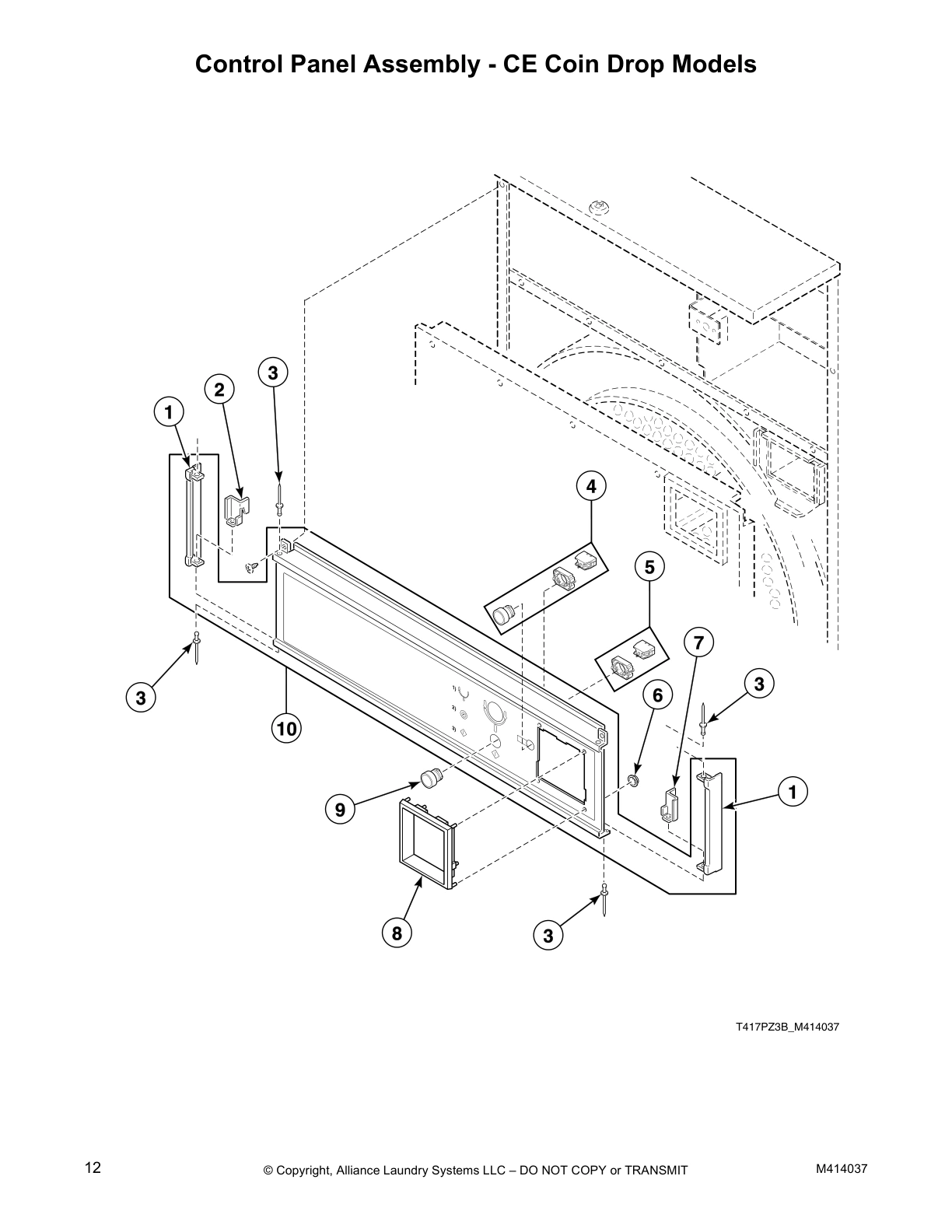 Control Panel Assembly - CE Coin Drop Models