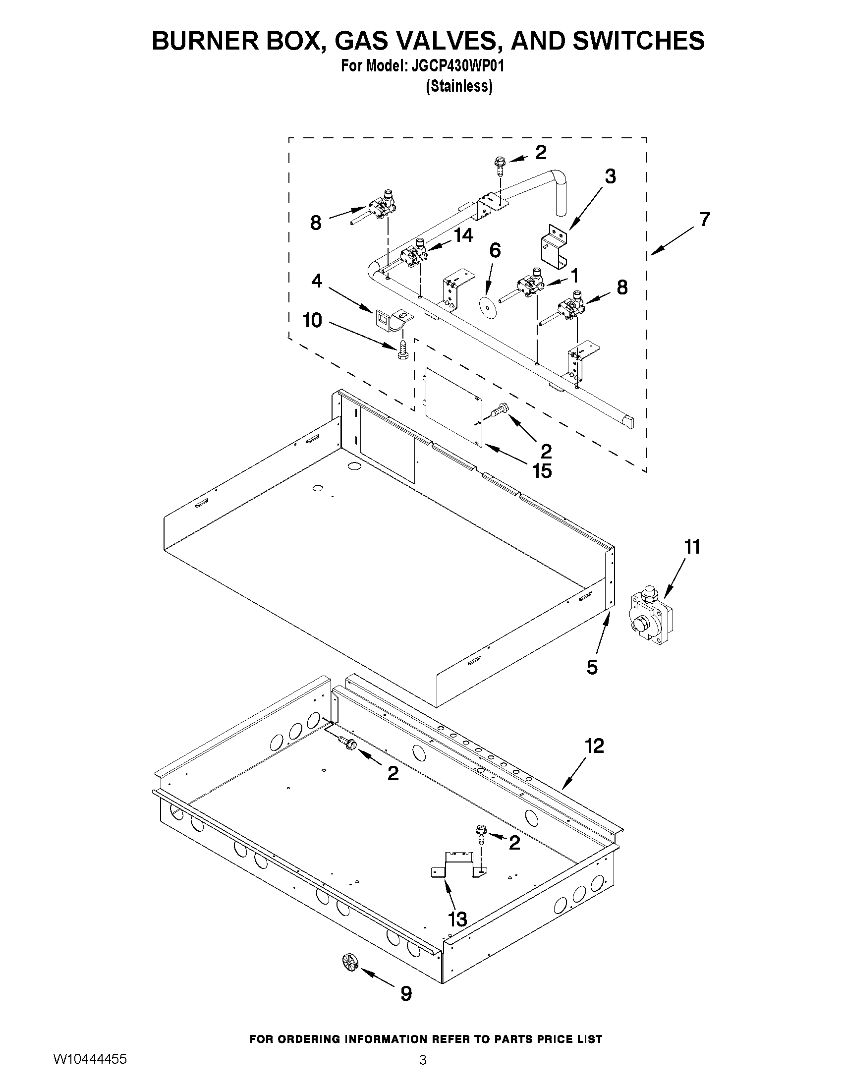 02 - BURNER BOX, GAS VALVES, AND SWITCHES