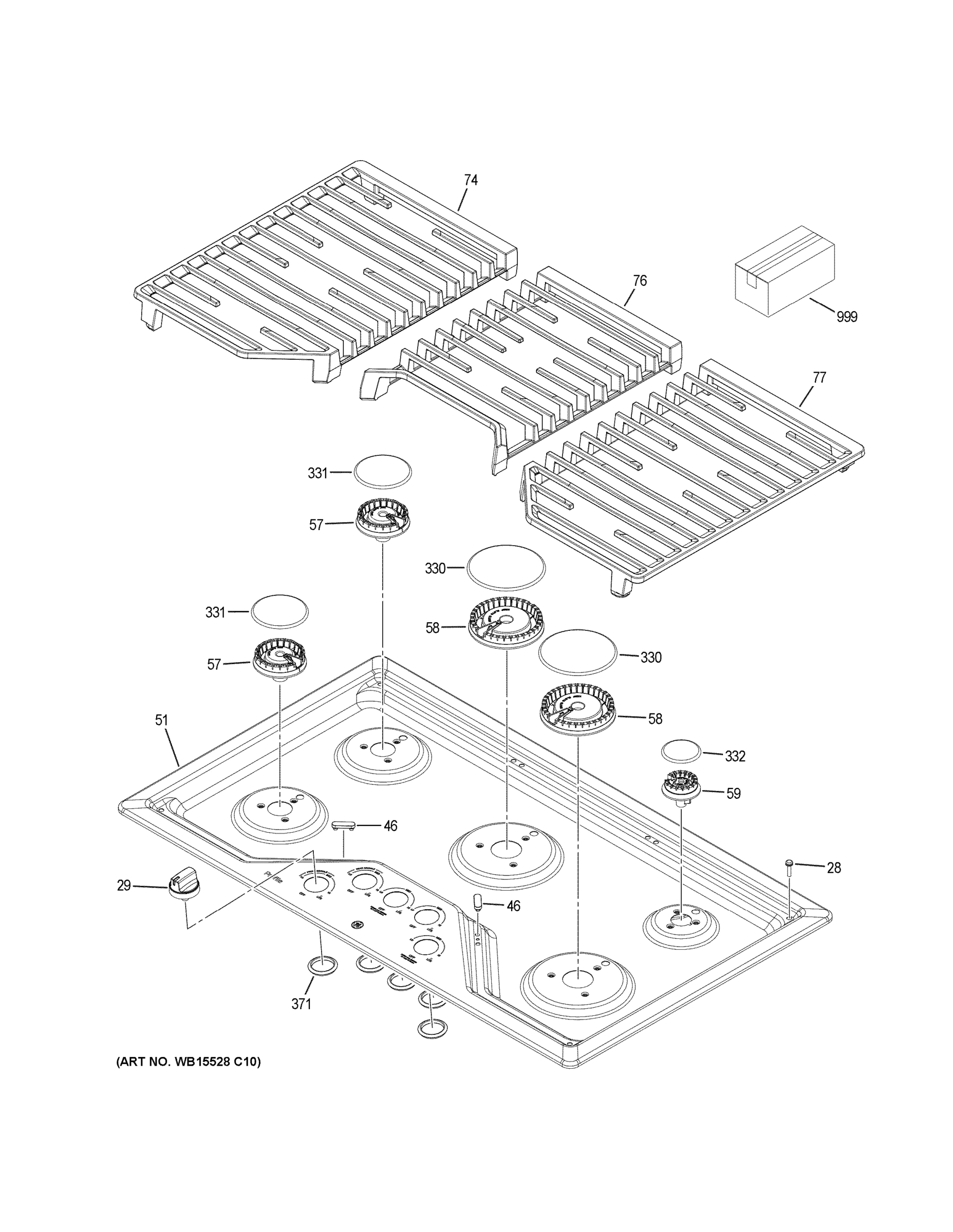 CONTROL PANEL & COOKTOP
