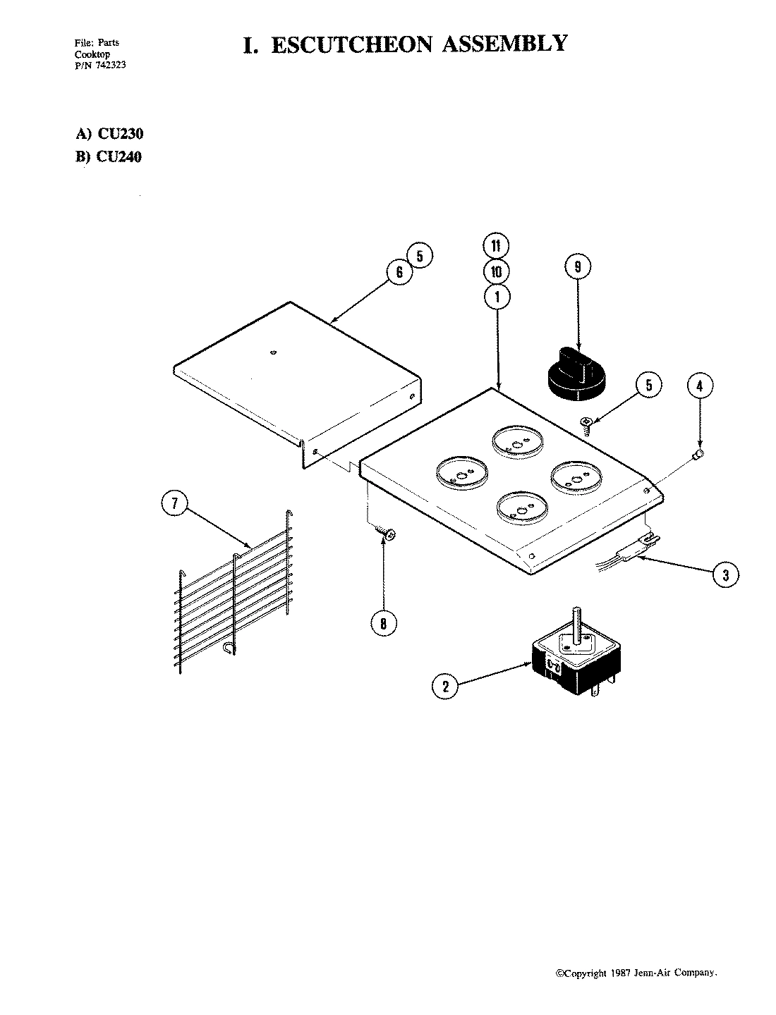 03 - ESCUTCHEON ASSEMBLY
