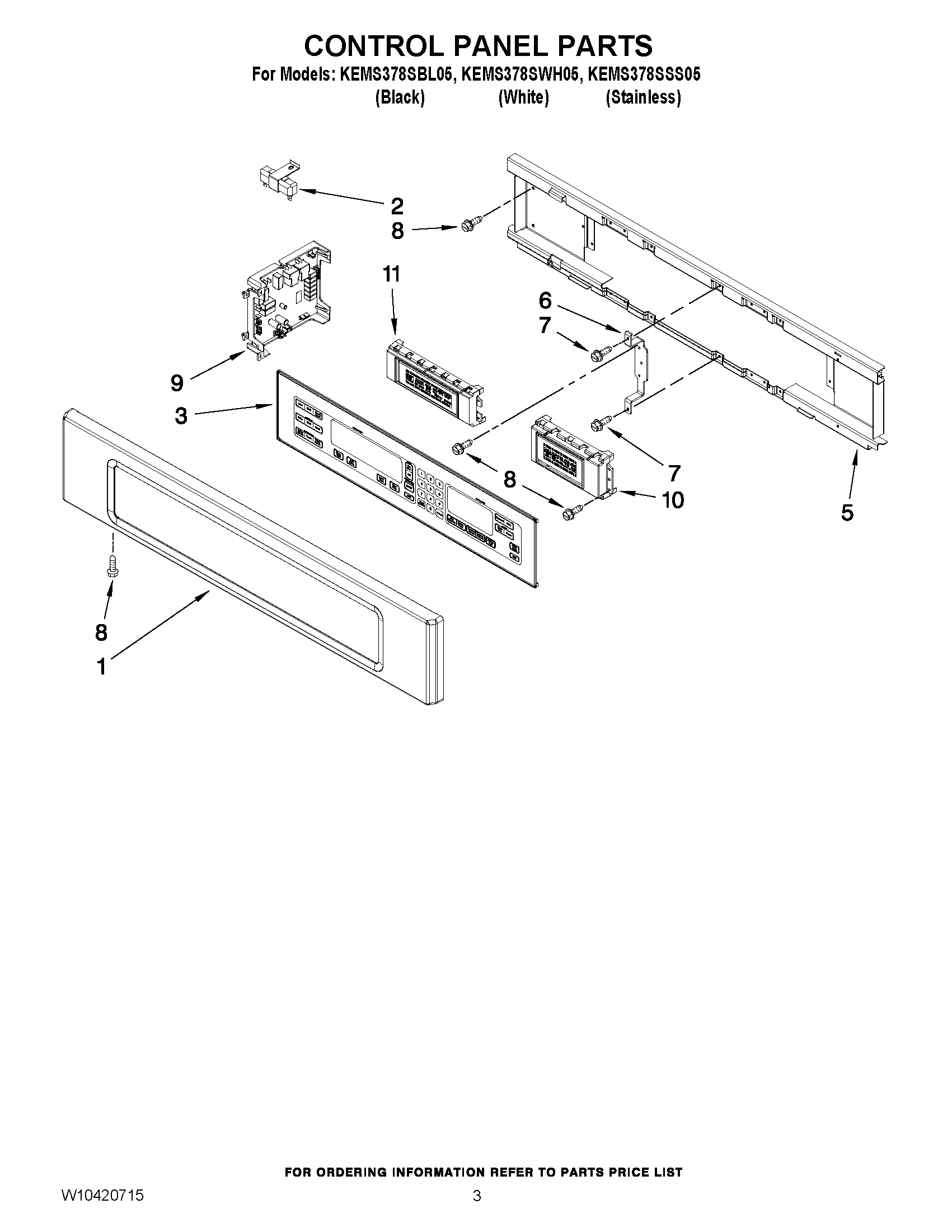 02 - CONTROL PANEL PARTS