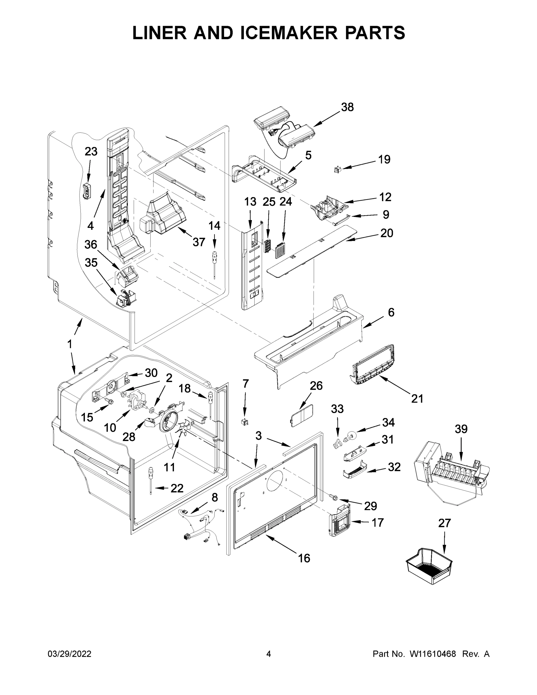03 - LINER AND ICEMAKER PARTS