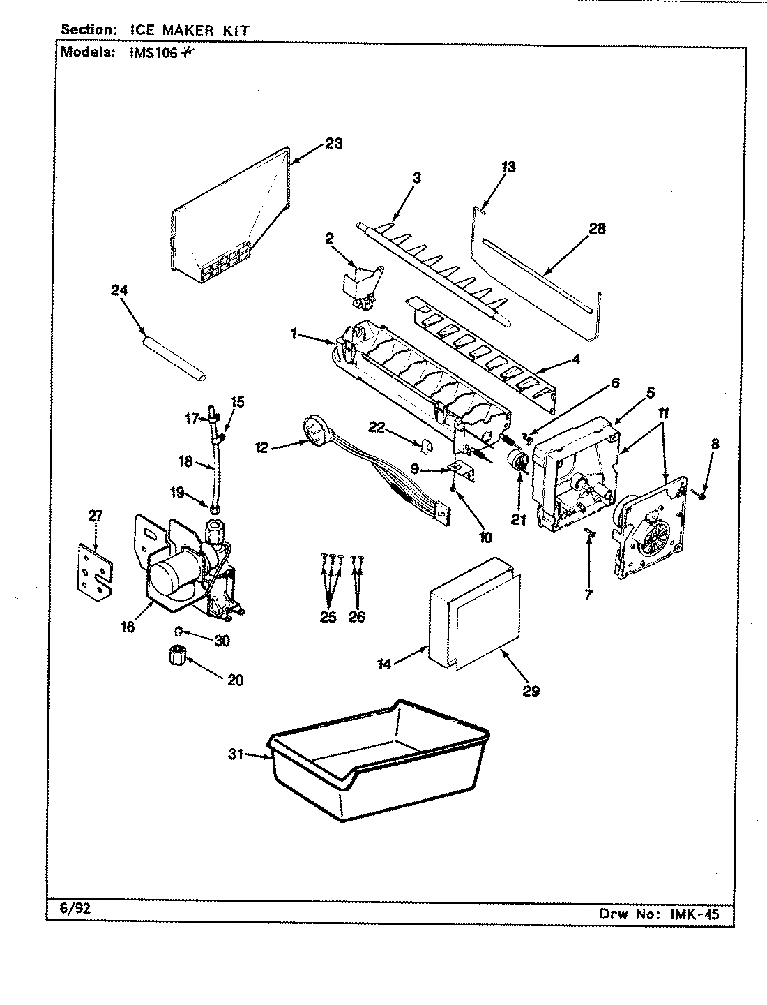 01 - ICE MAKER KIT (B/M BY09A)