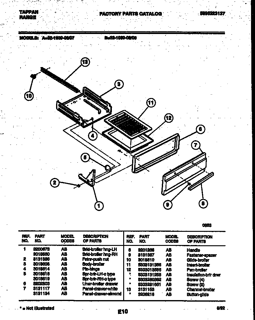 04 - BROILER DRAWER PARTS