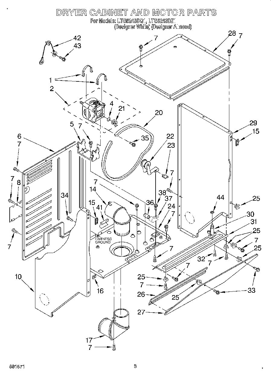 03 - DRYER CABINET AND MOTOR