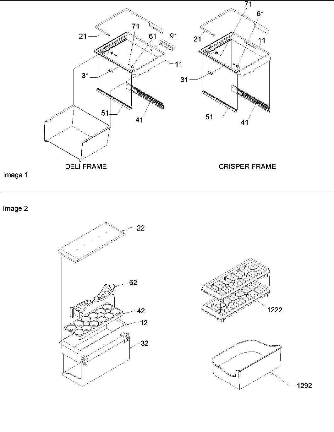 05 - CRISPER & DELI FRAME ASSY