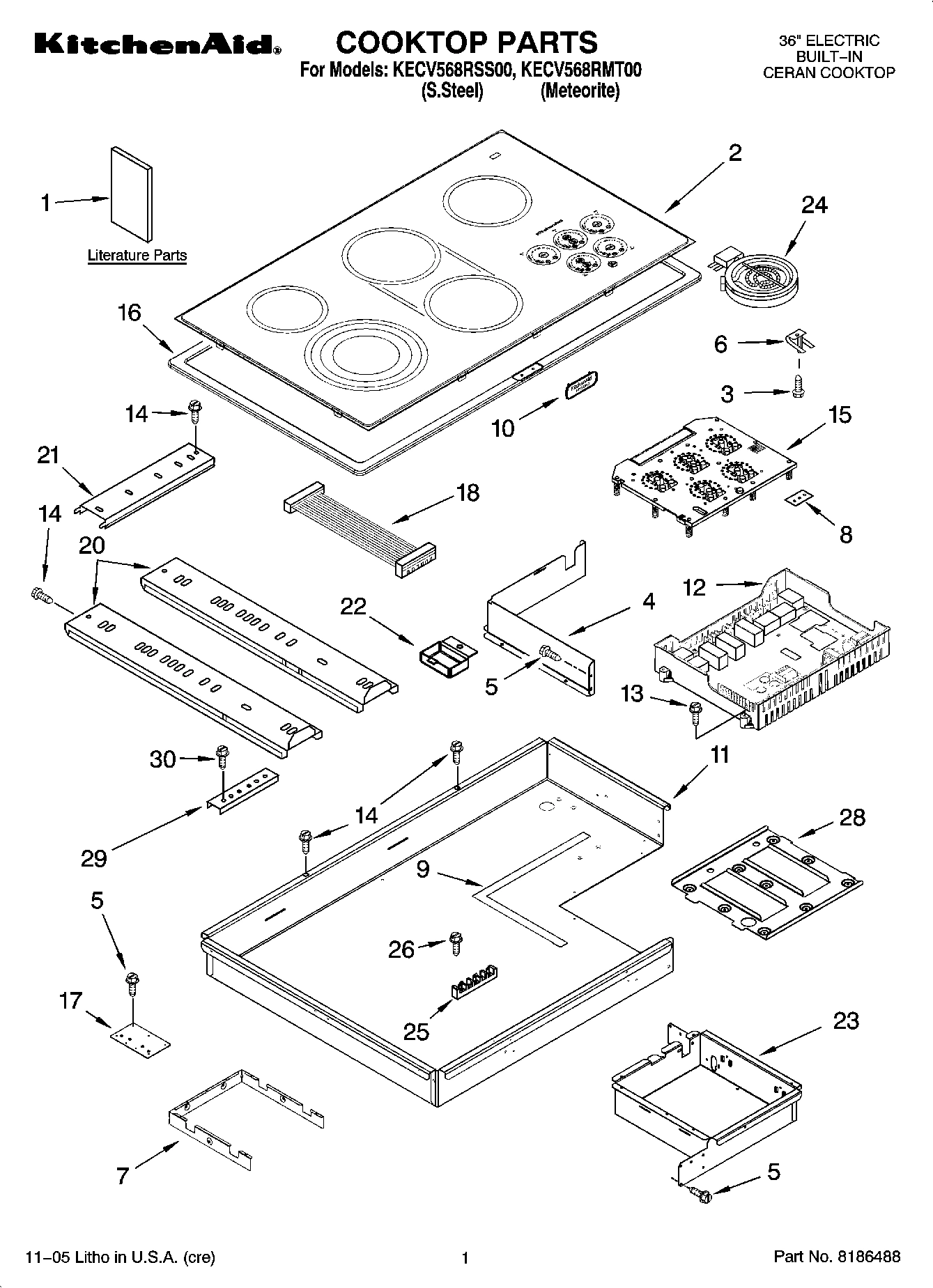 01 - COOKTOP PARTS, OPTIONAL PARTS