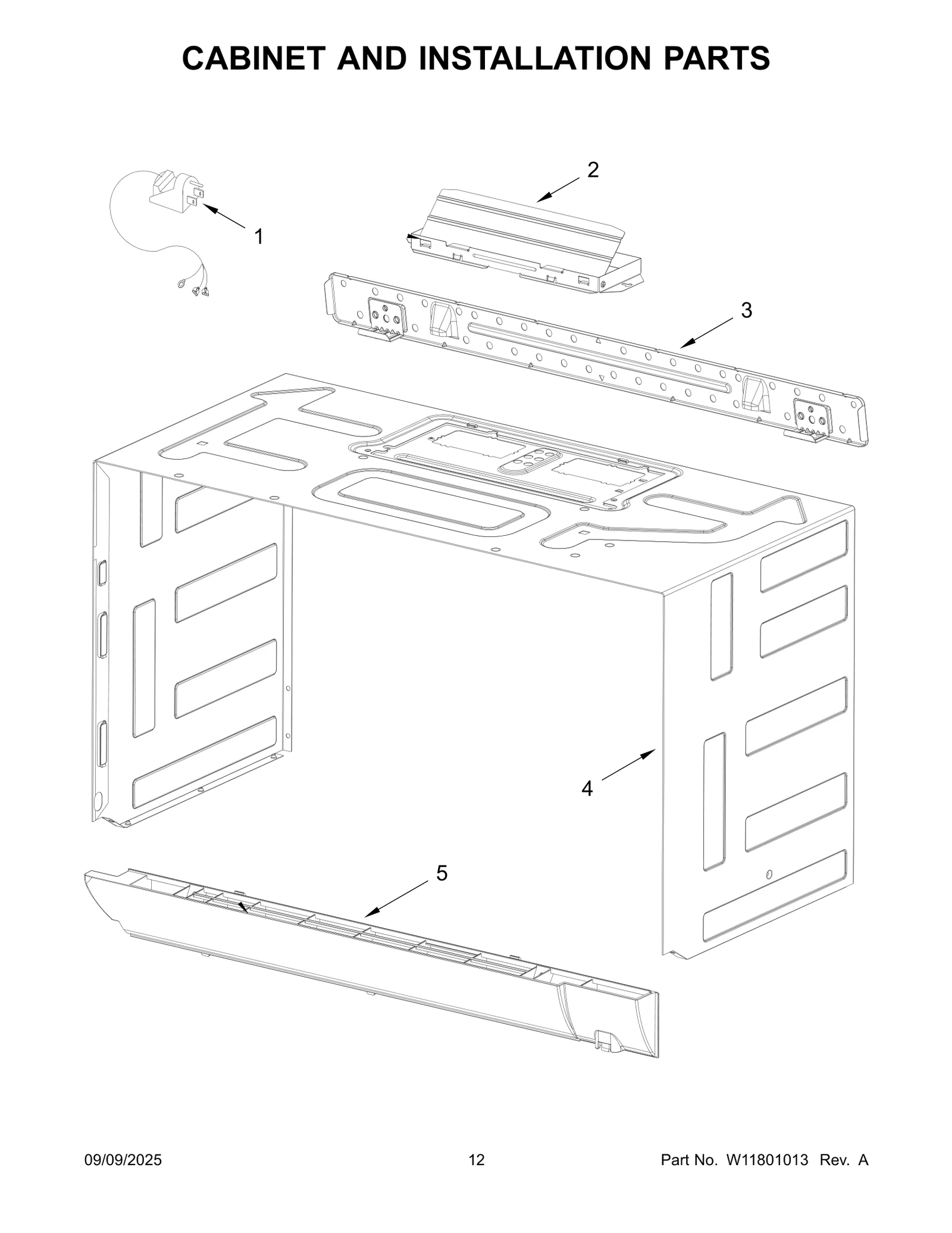 CABINET AND INSTALLATION PARTS