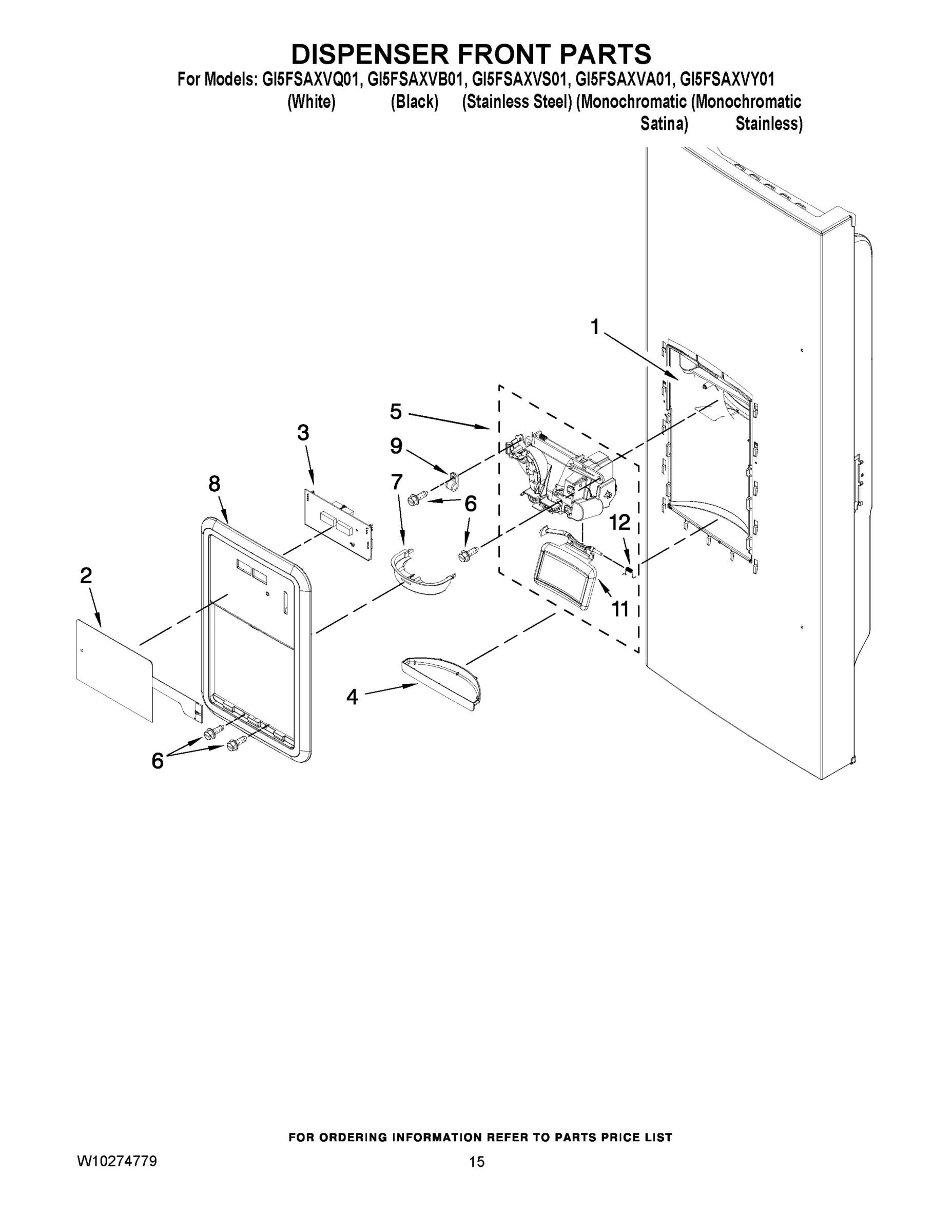 08 - DISPENSER FRONT PARTS