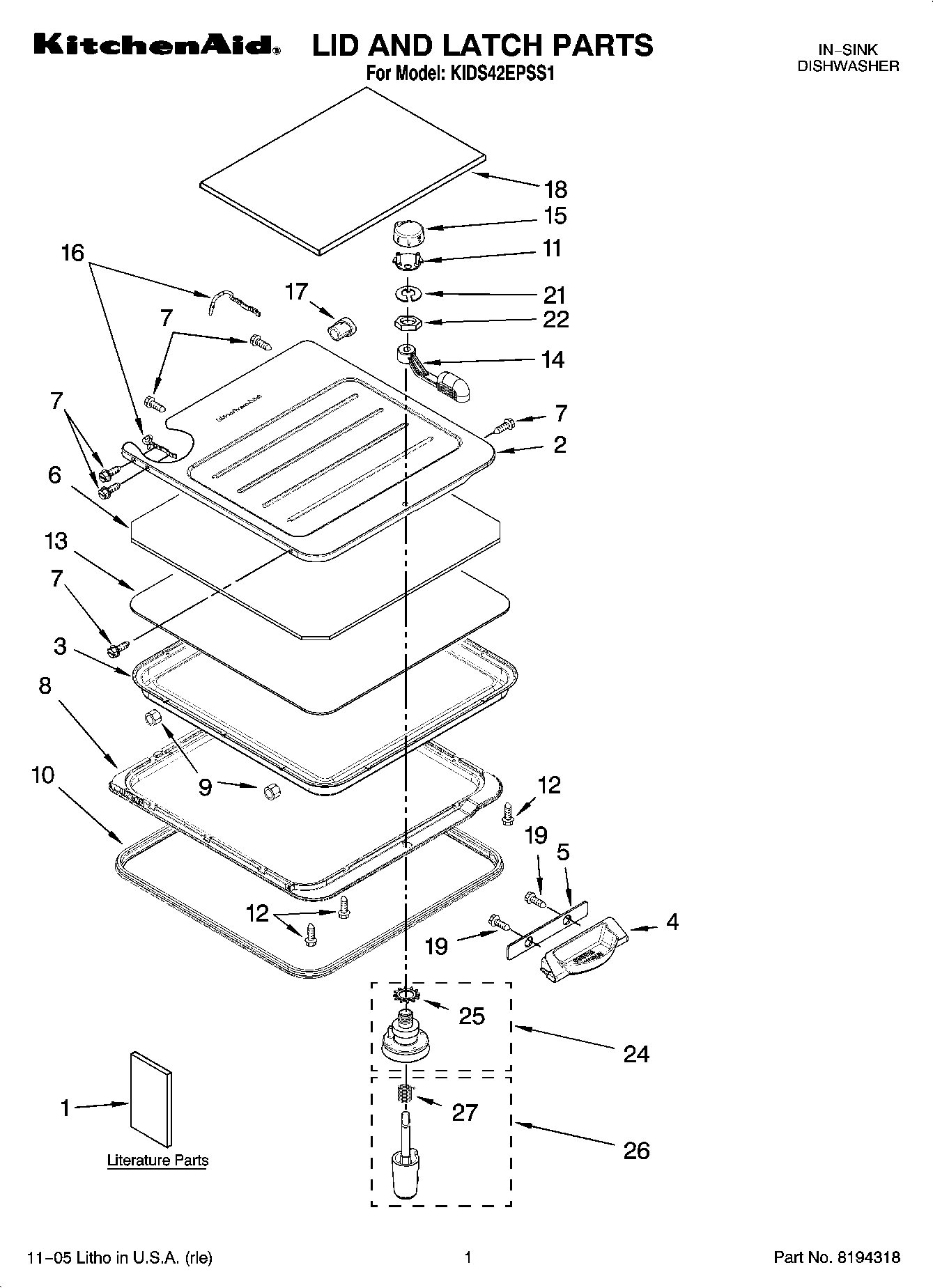 01 - LID AND LATCH PARTS