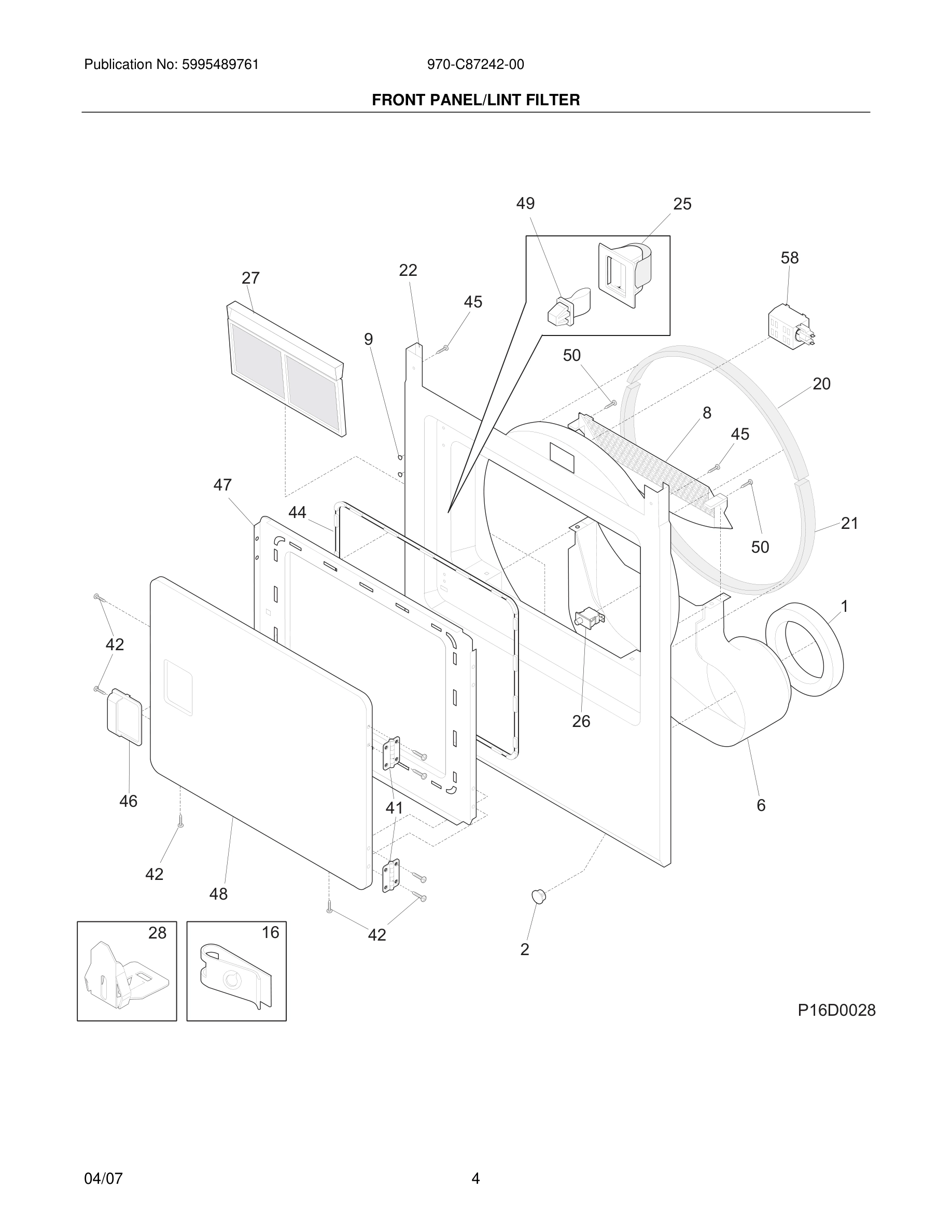 05 - FRONT PANEL/LINT FILTER