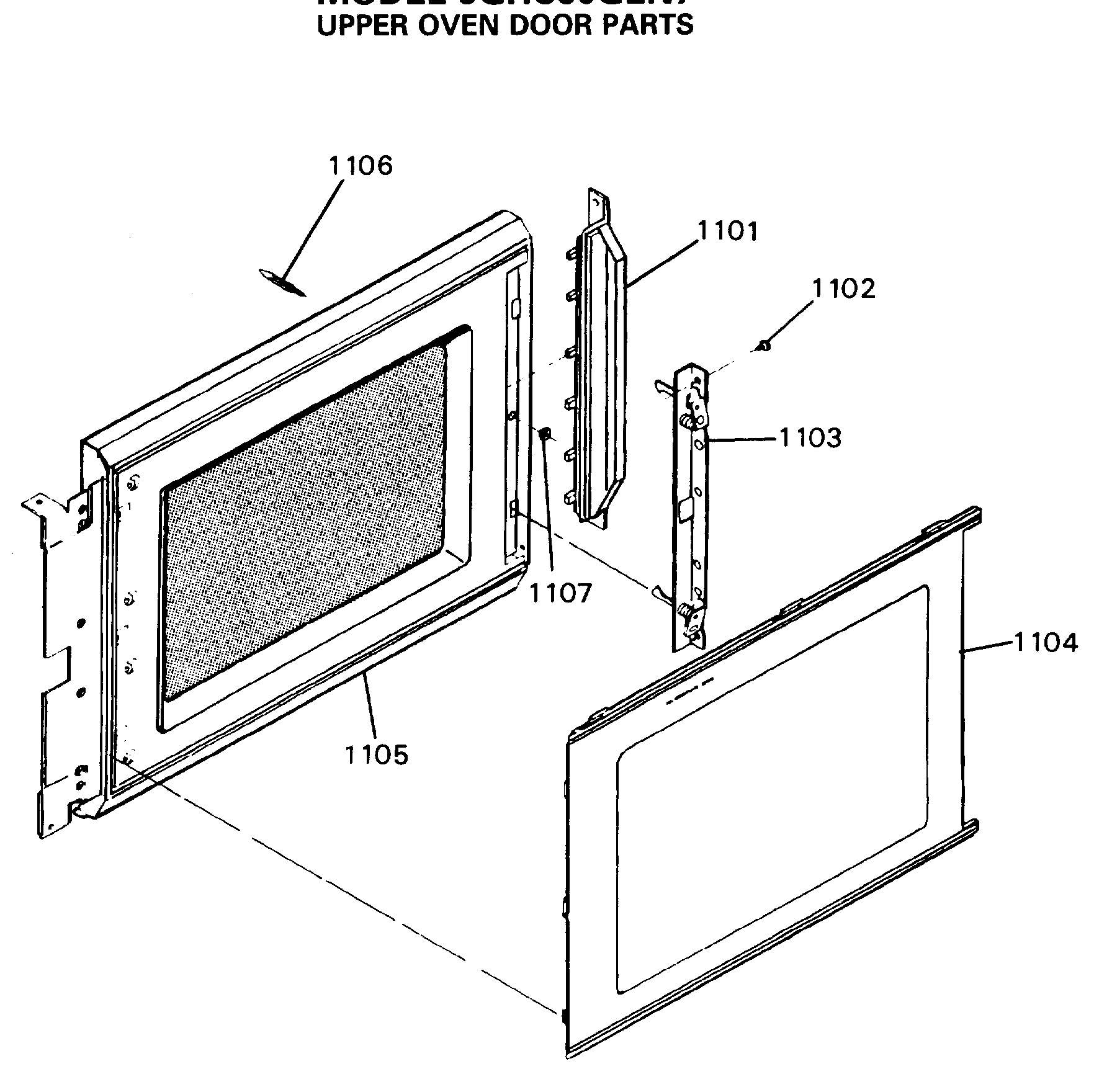 UPPER OVEN DOOR PARTS