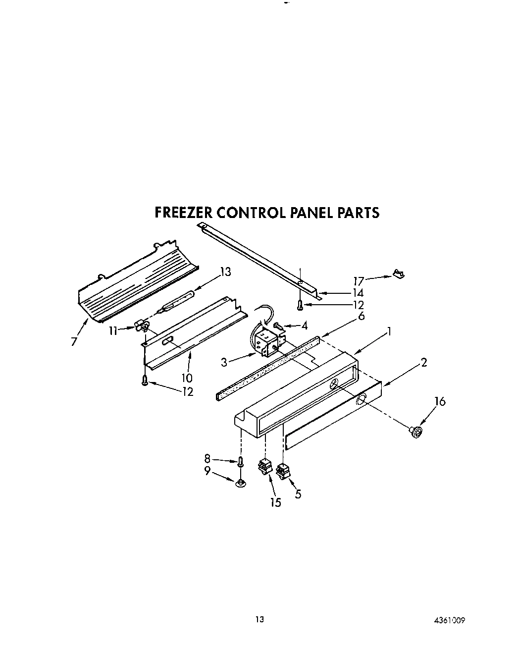 12 - FREEZER CONTROL PANEL