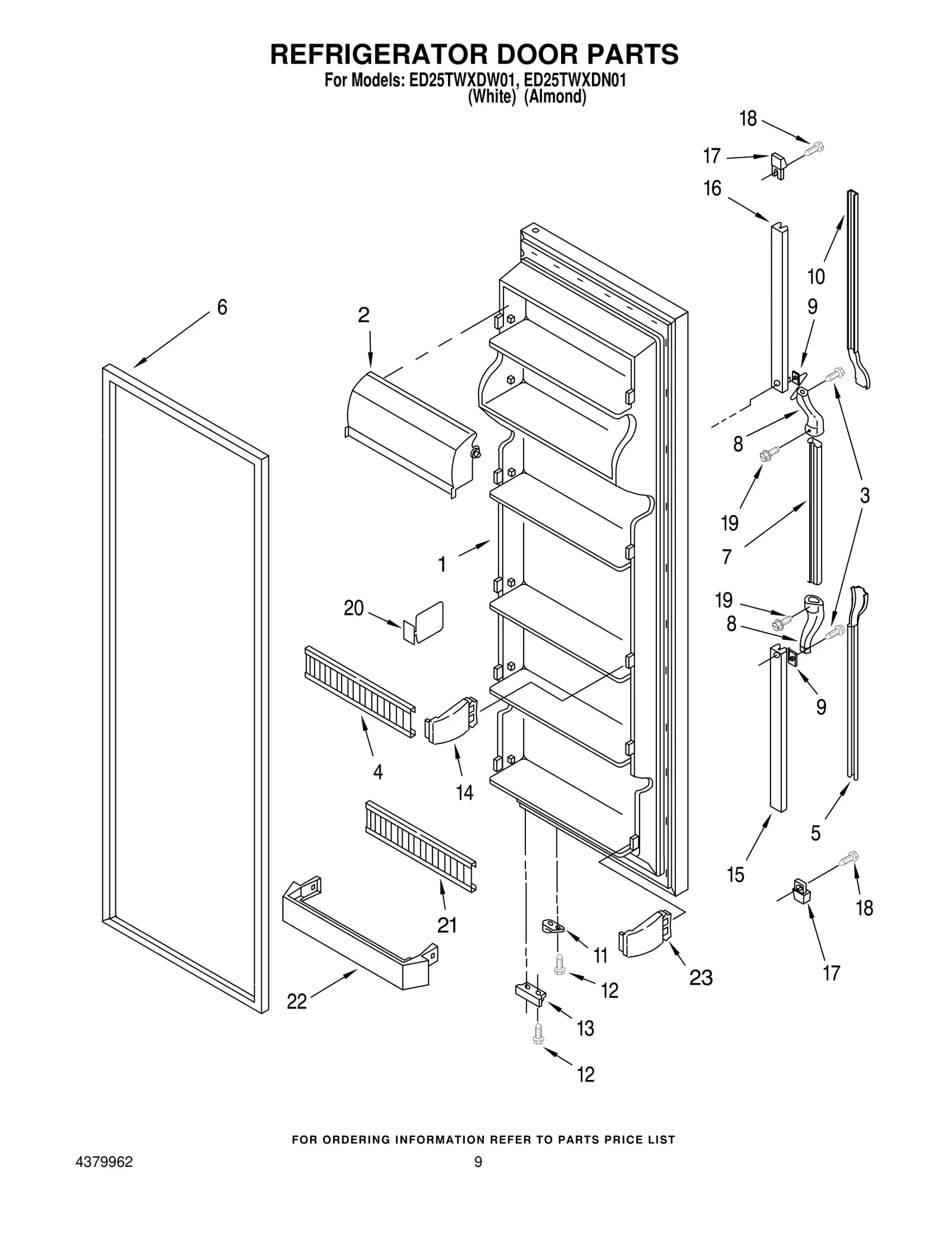 REFRIGERATOR DOOR PARTS