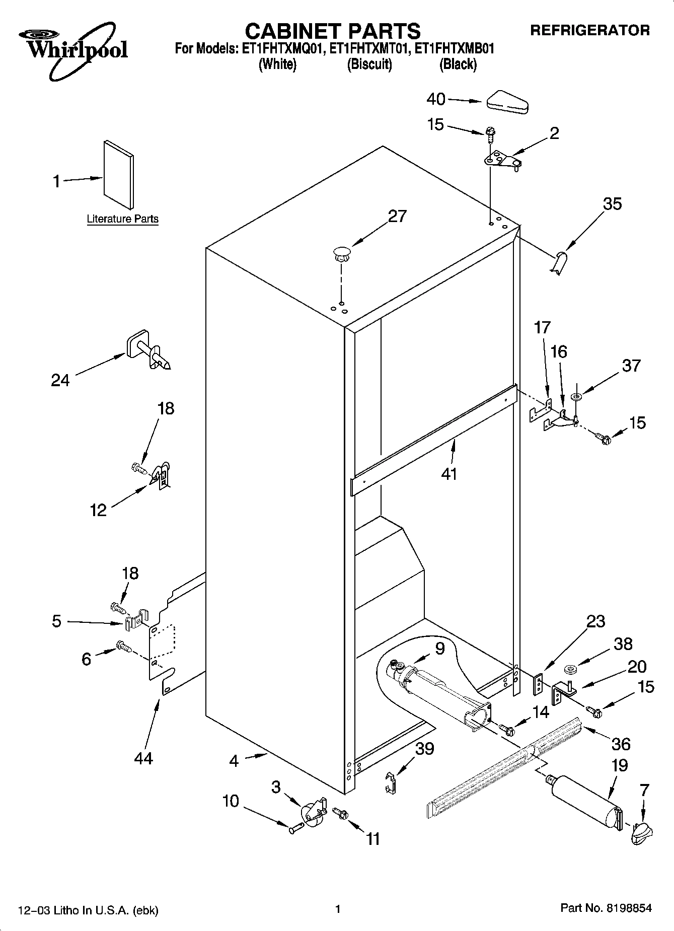 01 - CABINET PARTS