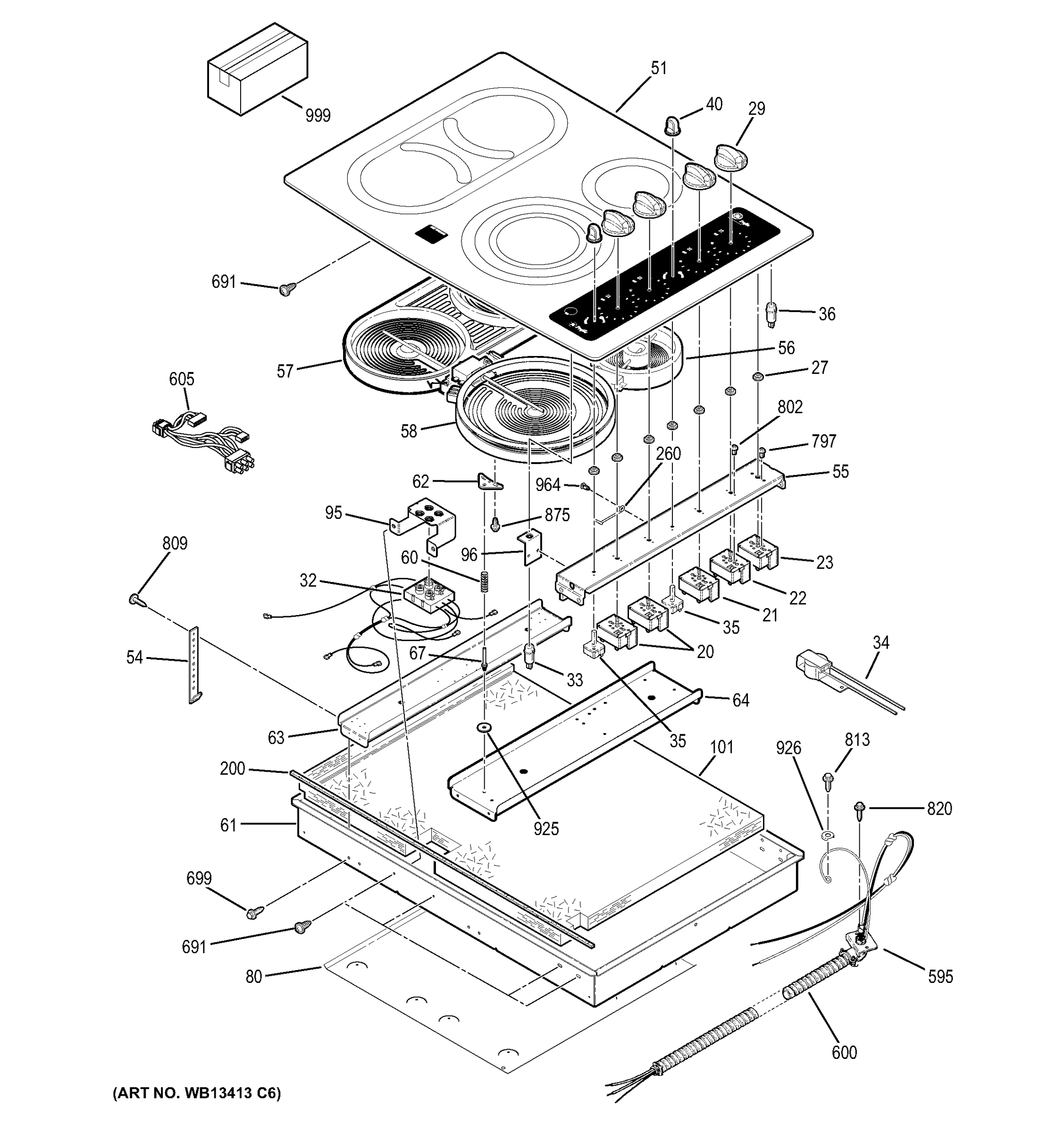 CONTROL PANEL & COOKTOP
