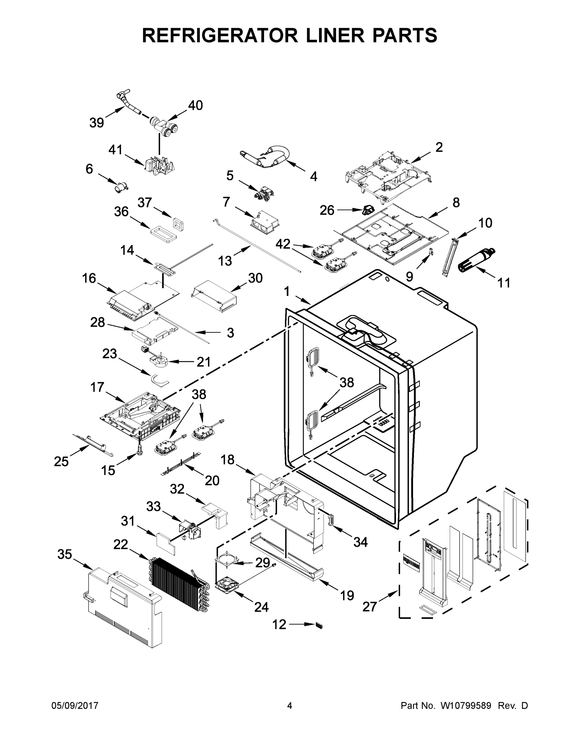 03 - REFRIGERATOR LINER PARTS