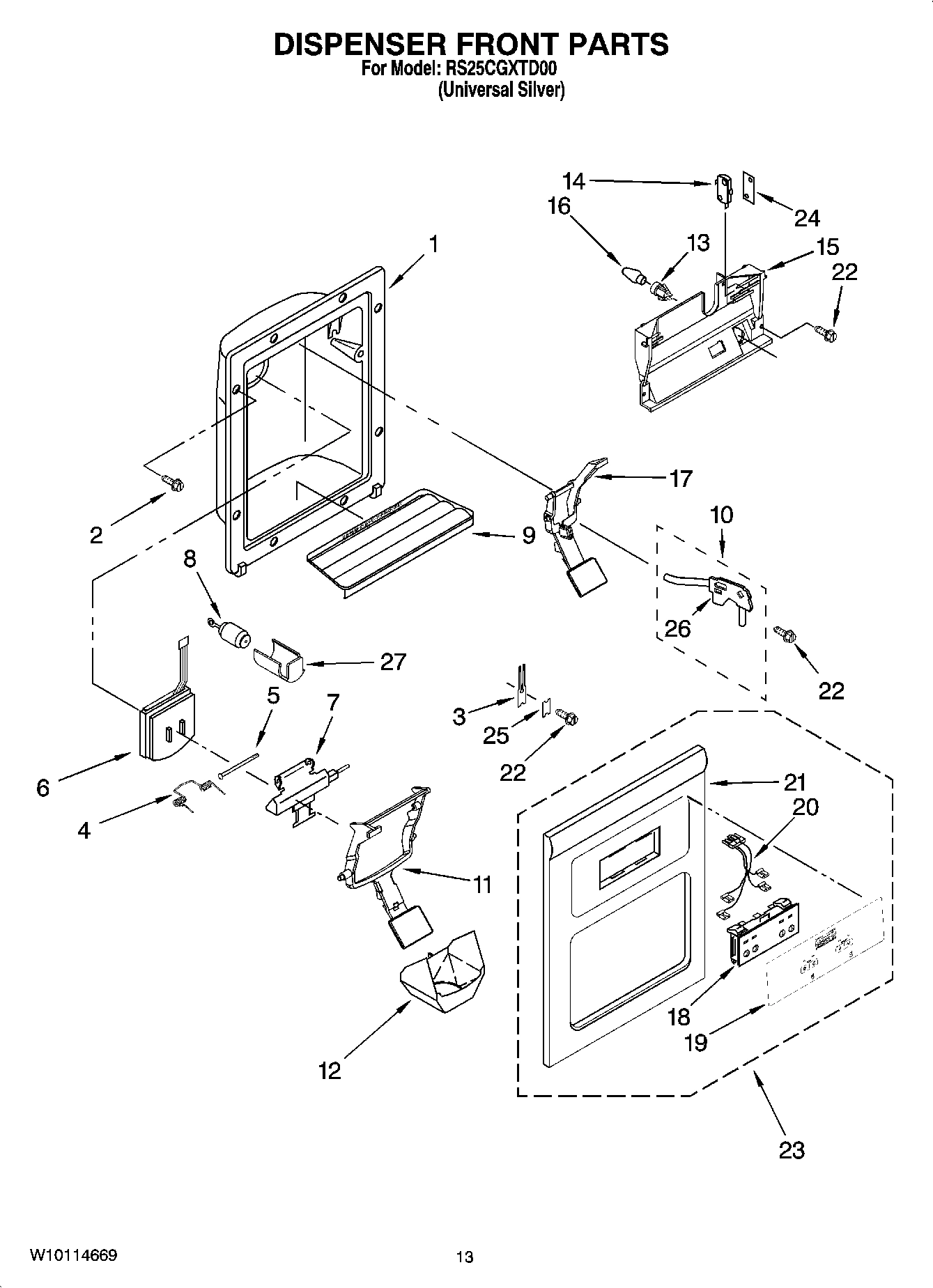 08 - DISPENSER FRONT PARTS