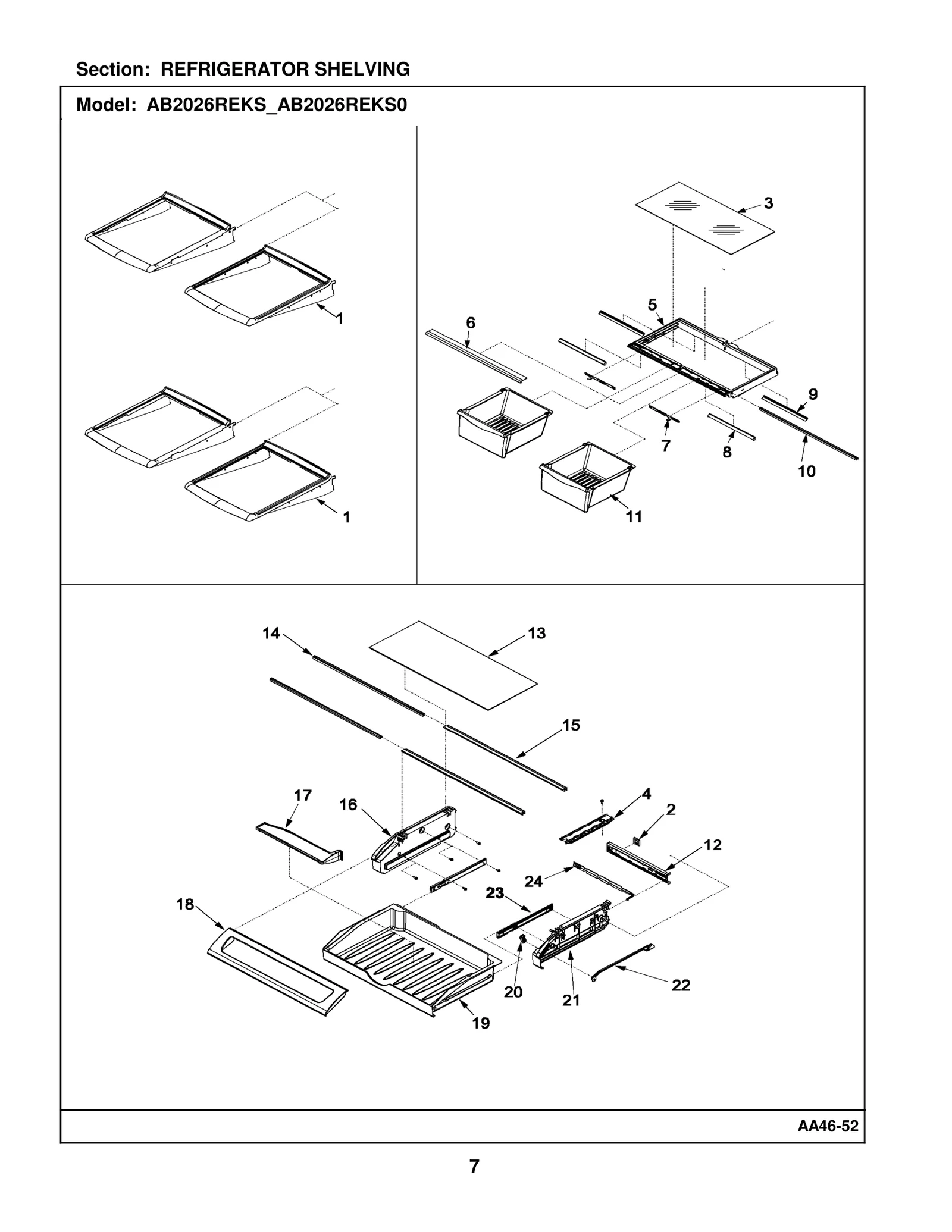REFRIGERATOR SHELVING
