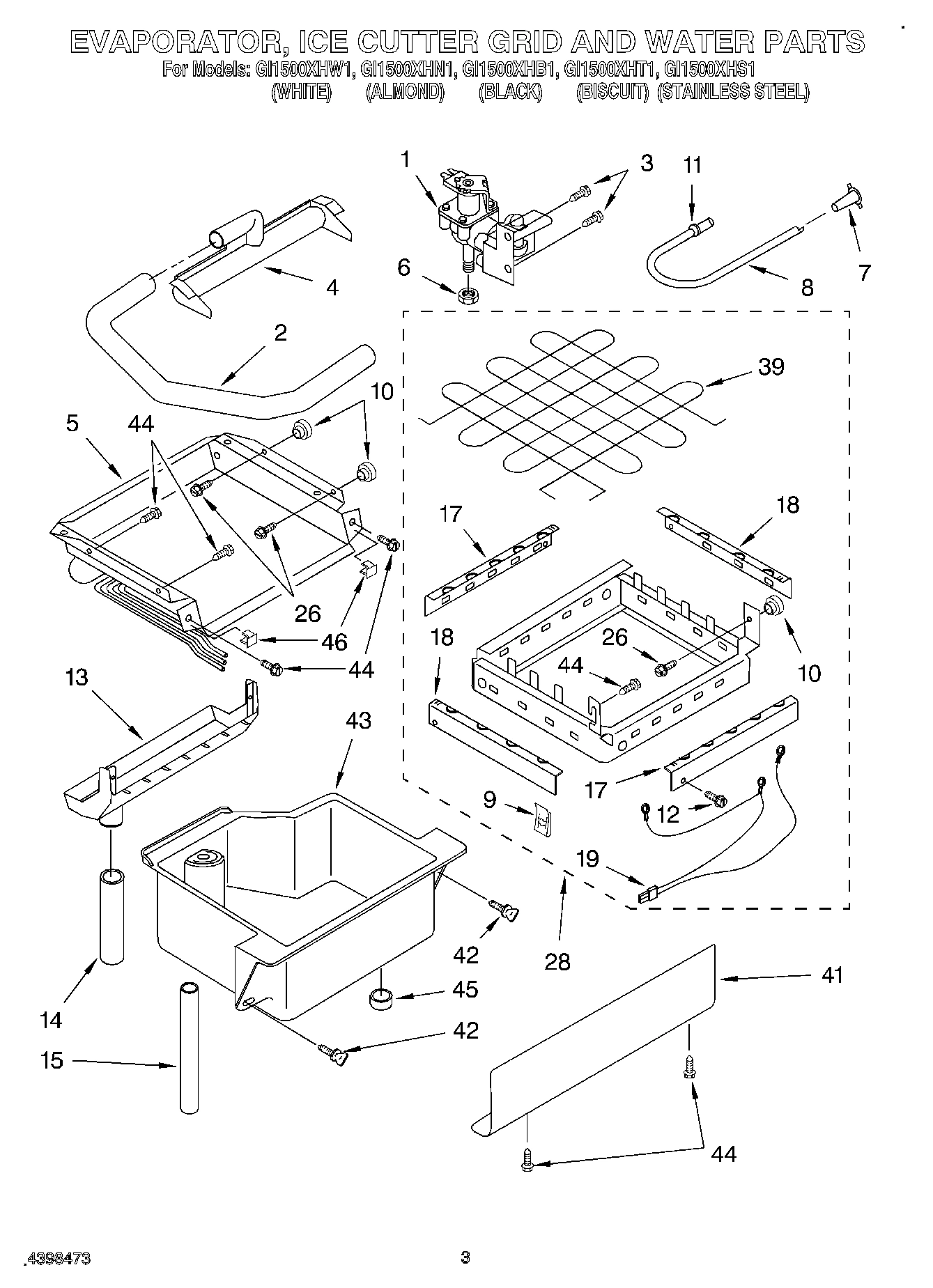 02 - EVAPORATOR, ICE CUTTER GRID AND WATER