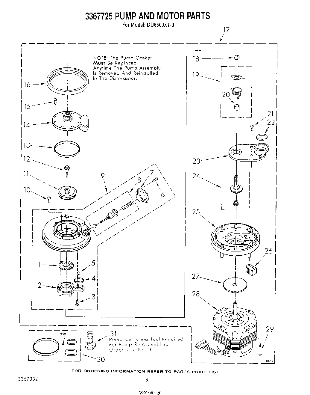 06 - 3367725 PUMP AND MOTOR