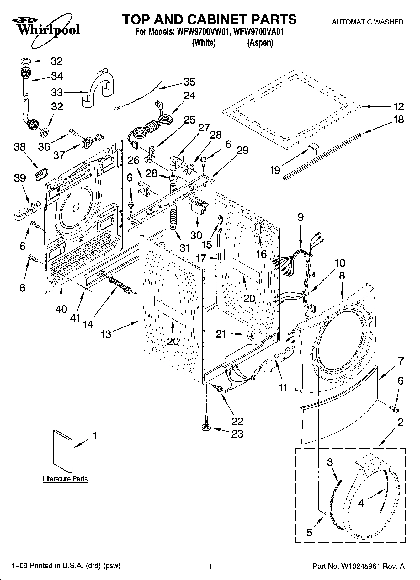 01 - TOP AND CABINET PARTS