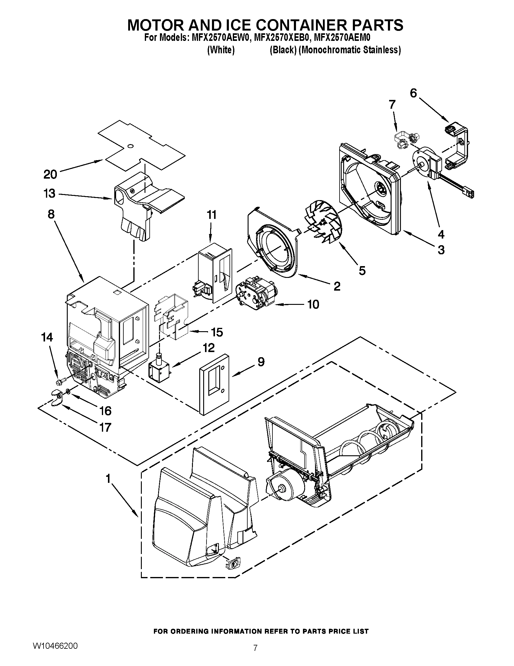 04 - MOTOR AND ICE CONTAINER PARTS