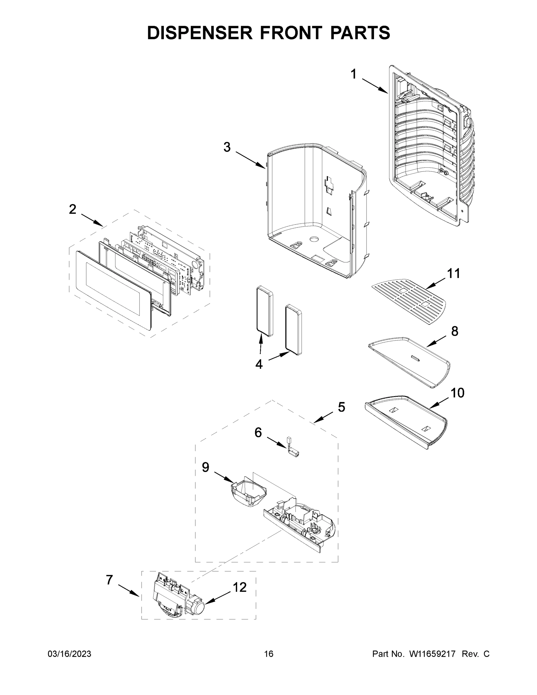 09 - DISPENSER FRONT PARTS