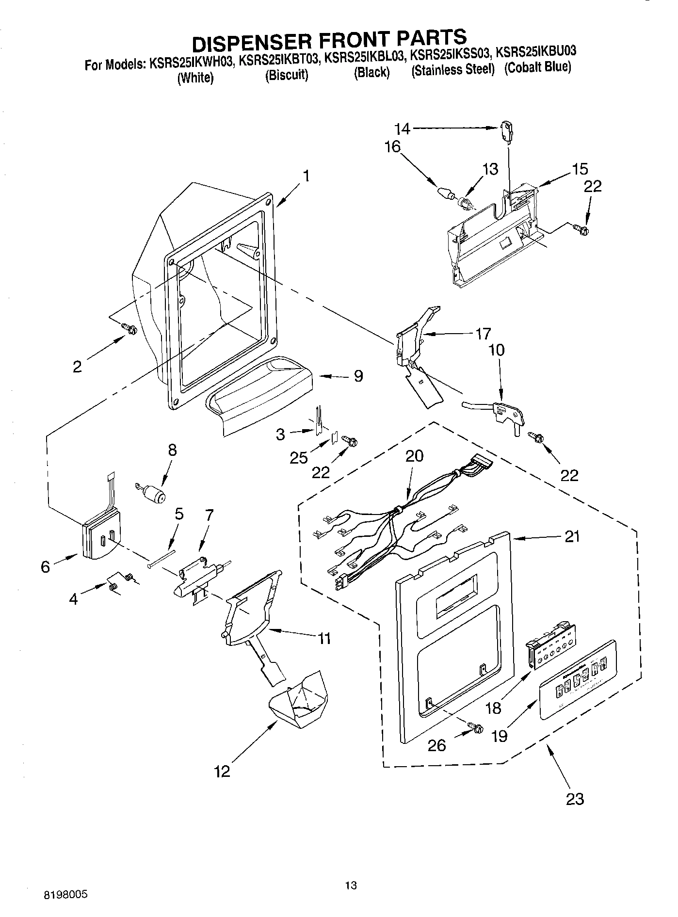 08 - DISPENSER FRONT PARTS