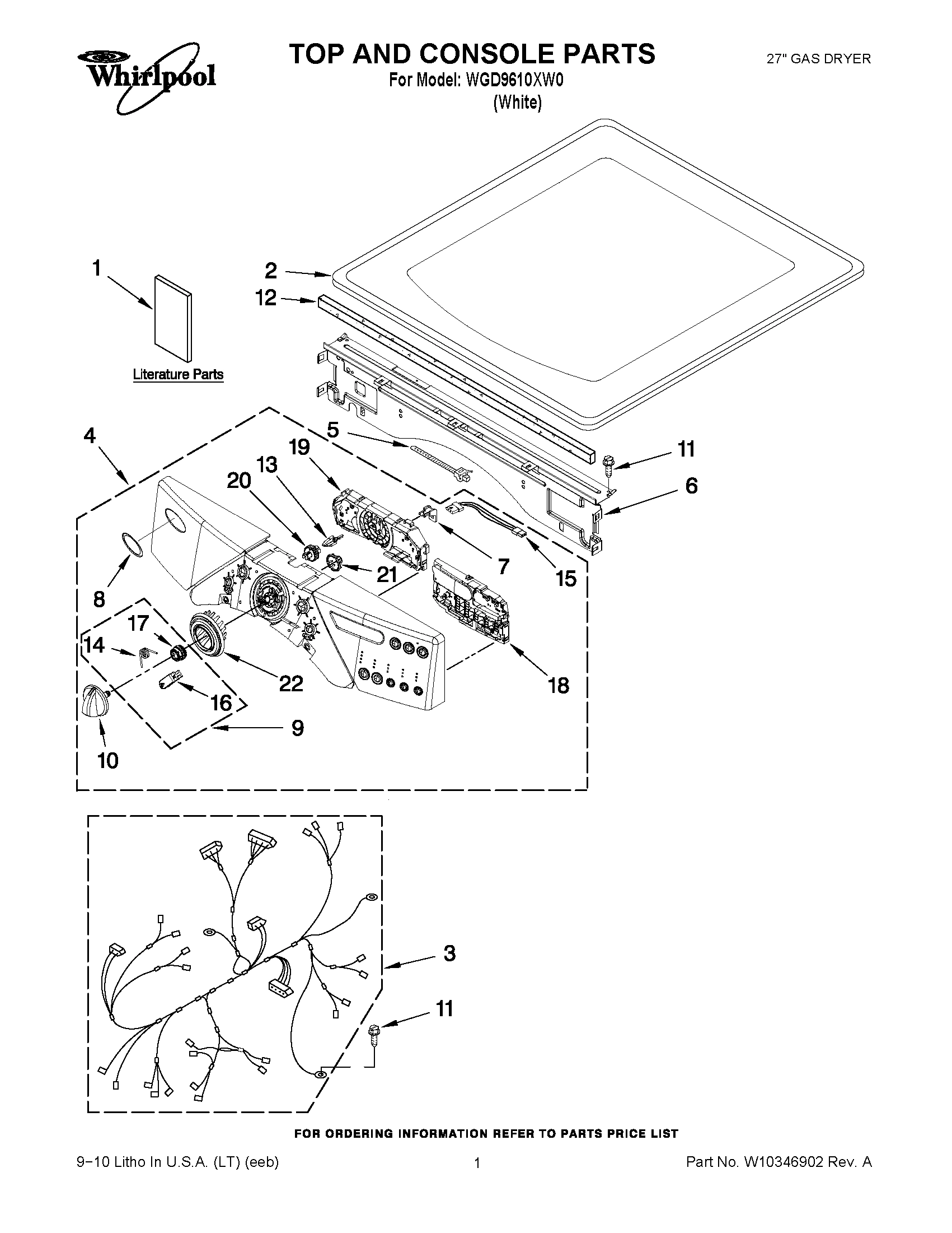 01 - TOP AND CONSOLE PARTS