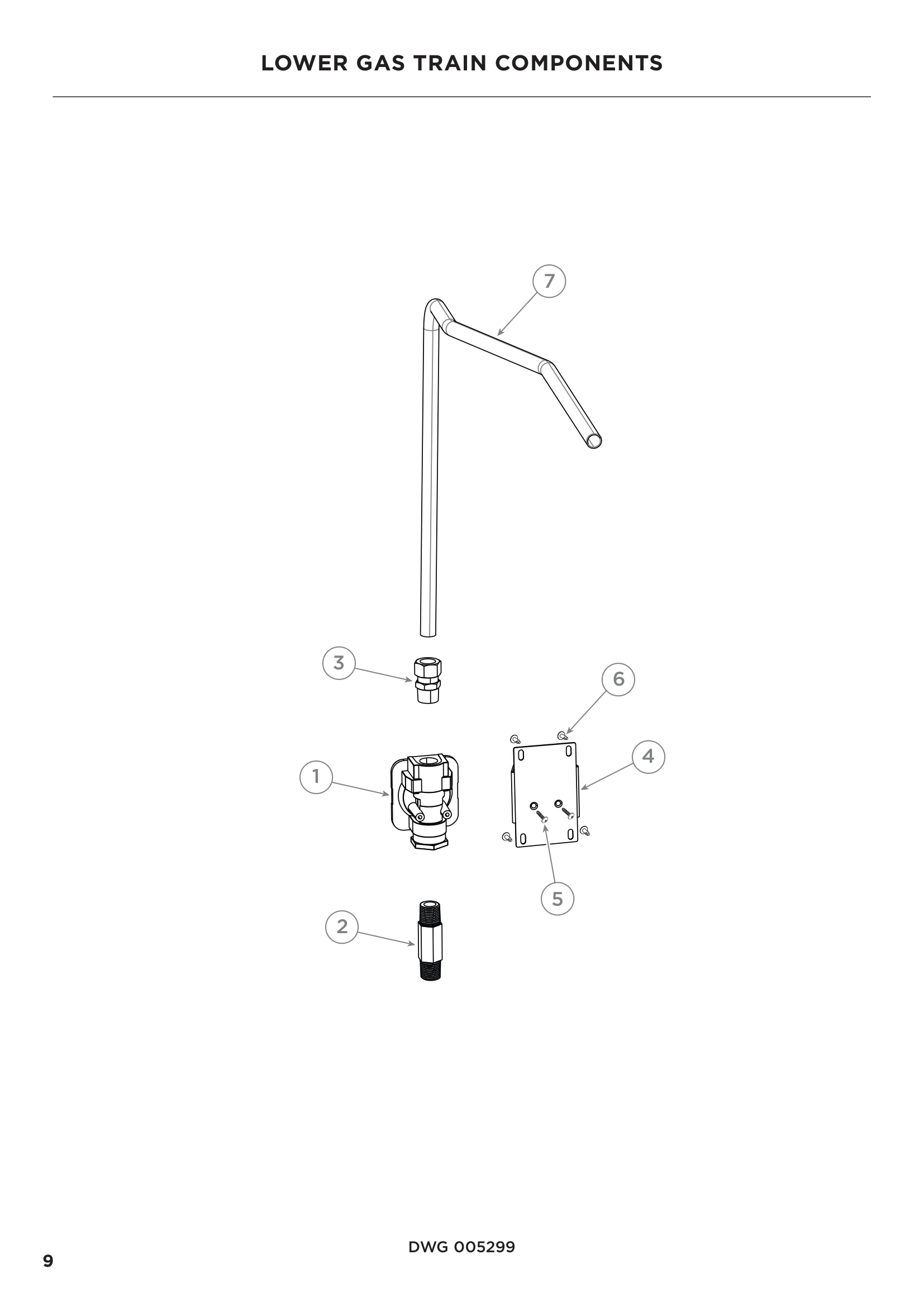 LOWER GAS TRAIN COMPONENTS