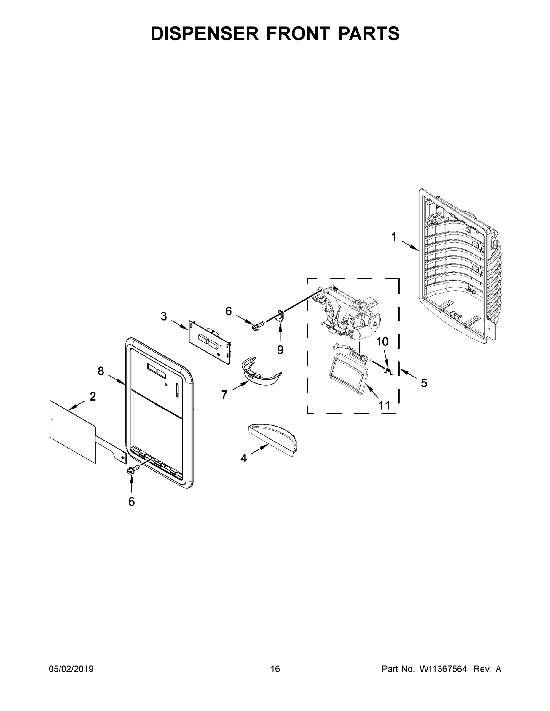 09 - DISPENSER FRONT PARTS