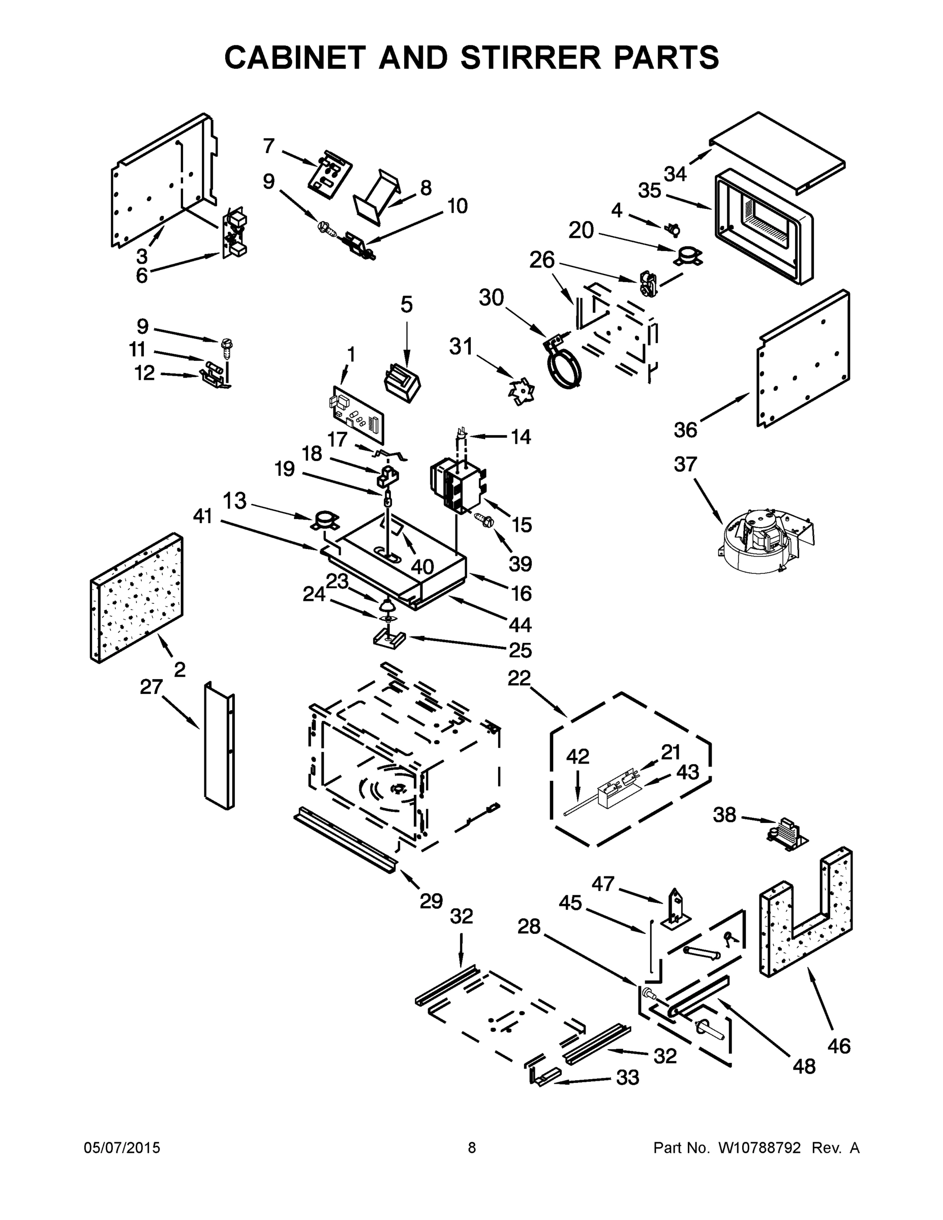 05 - CABINET AND STIRRER PARTS